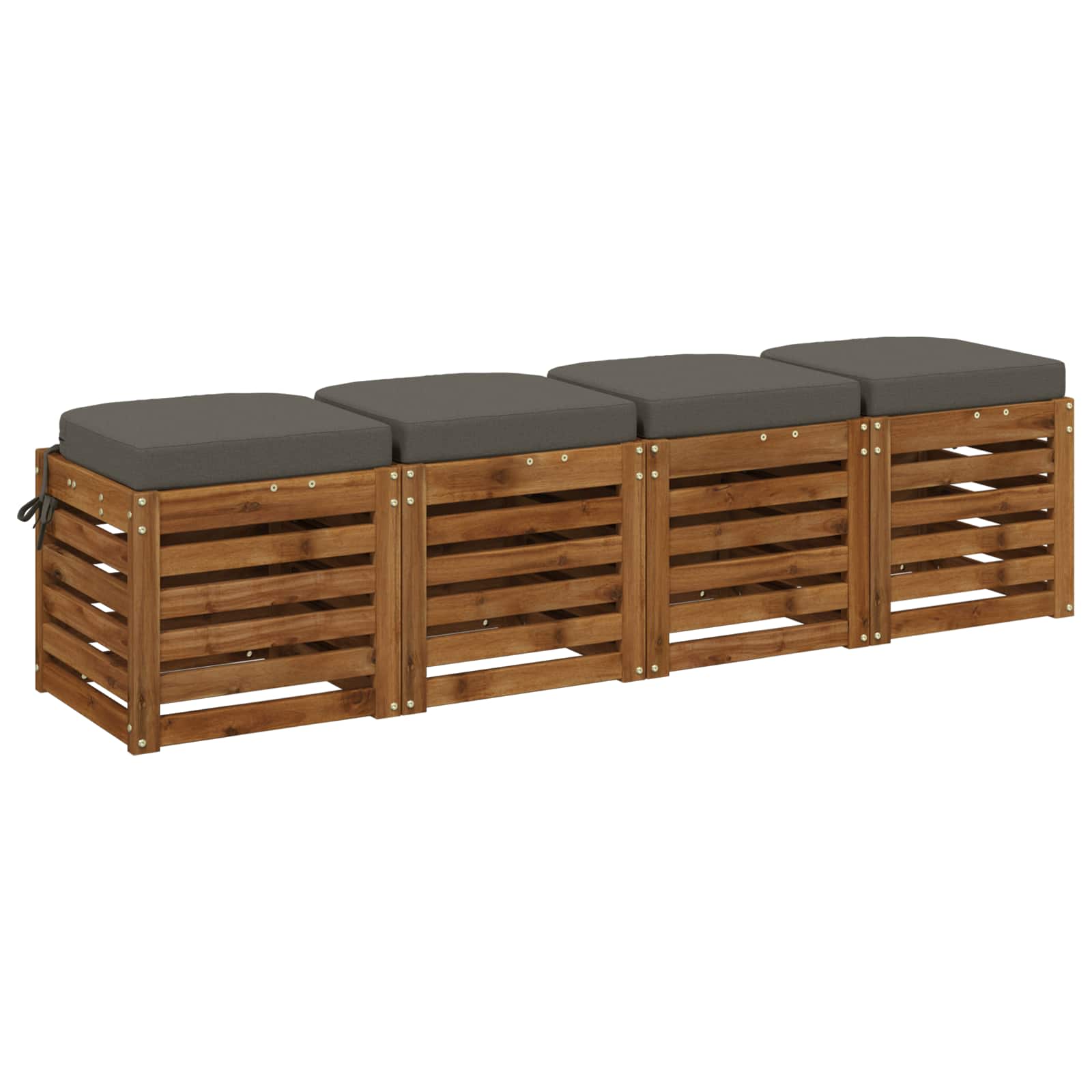 Σετ Μαξιλαριών 4 Τεμαχίων SOEST 4 pcs 100% Πολυεστέρας Γκρι - Pakobazaar