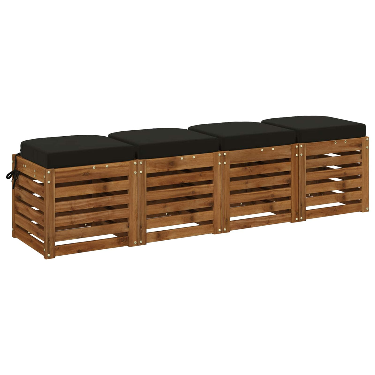 Σετ Μαξιλαριών 4 Τεμαχίων SOEST 4 pcs 100% Πολυεστέρας Μαύρο - Pakobazaar