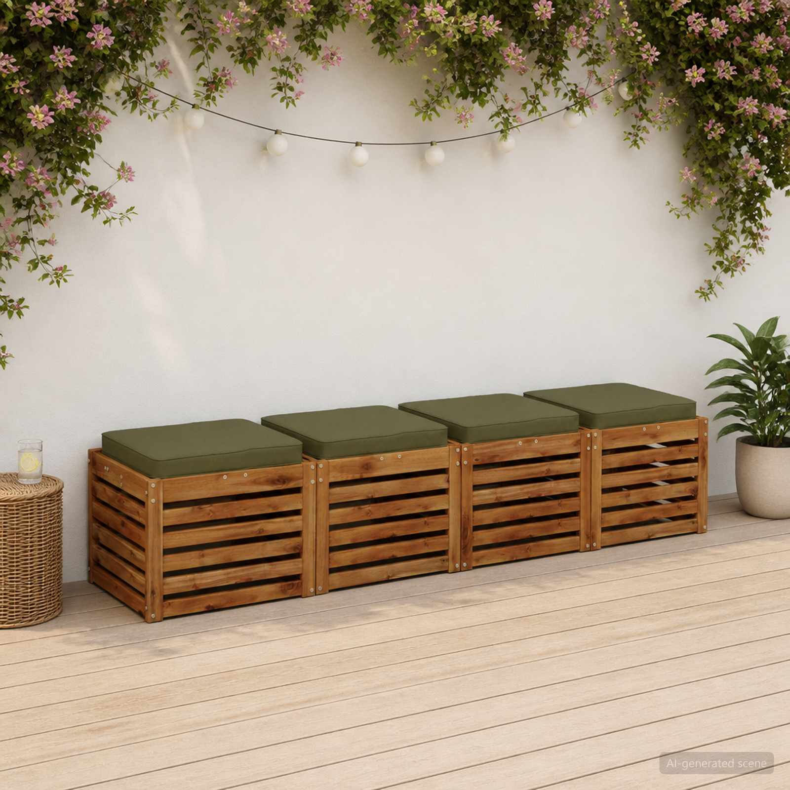 Μαξιλάρια καθιστικού 4 κομματιών VUGHT 4 pcs 100% Πολυεστέρας