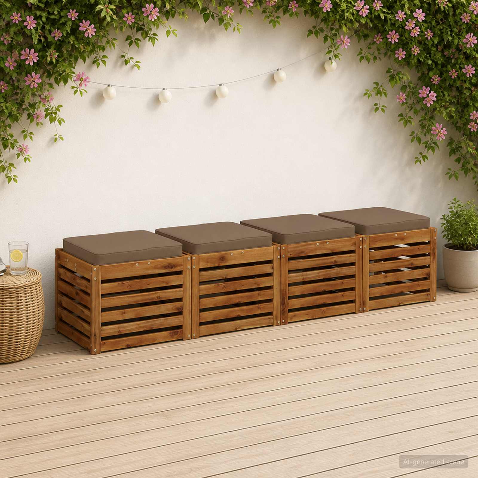 Μαξιλάρια καθιστικού 4 κομματιών VUGHT 4 pcs 100% Πολυεστέρας - Pakobazaar