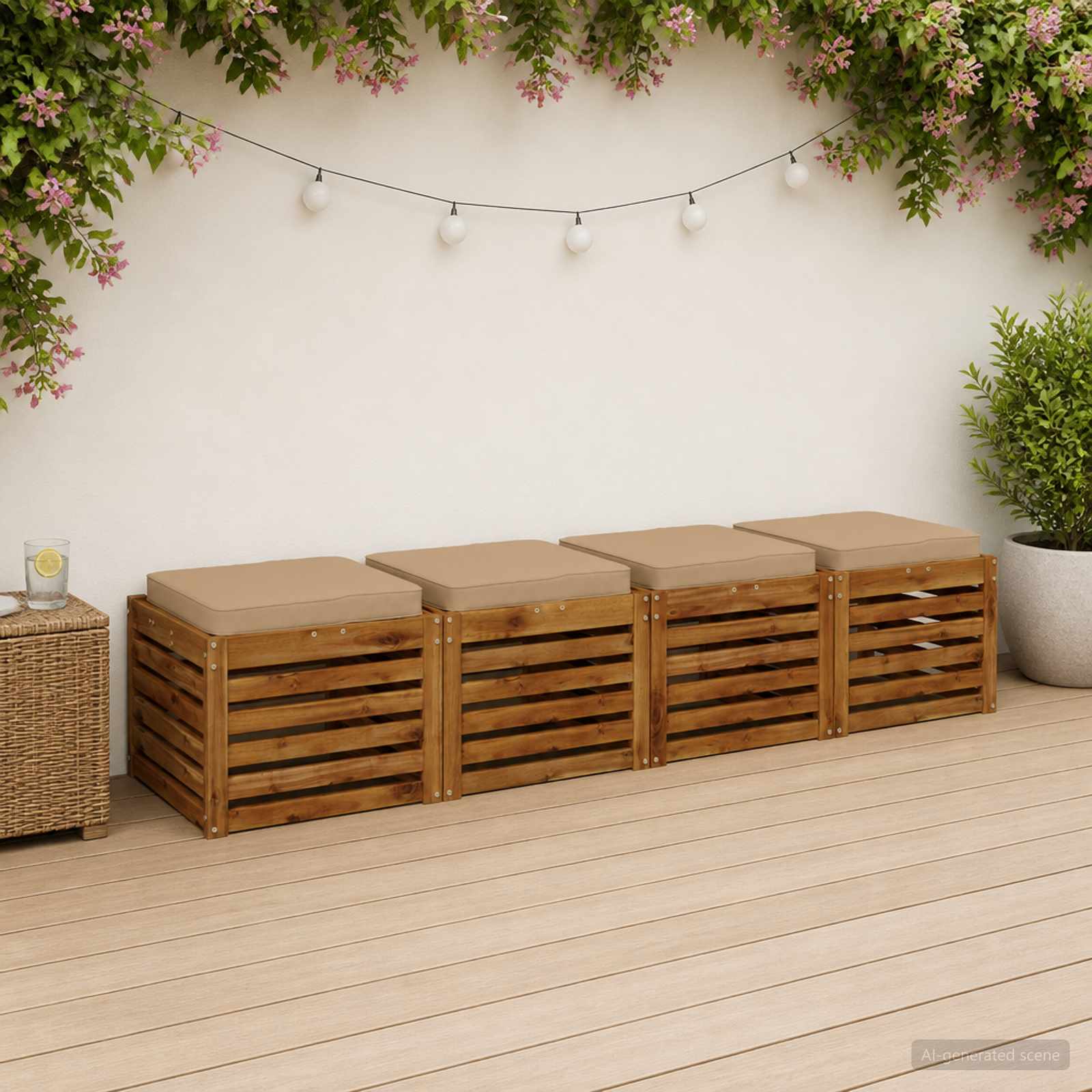 Μαξιλάρια καθιστικού 4 κομματιών VUGHT 4 pcs 100% Πολυεστέρας - Pakobazaar