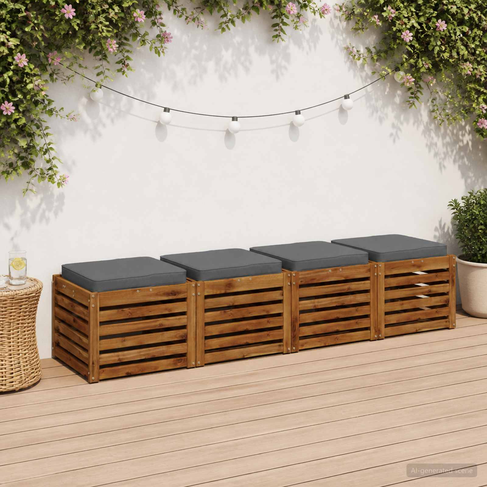 Μαξιλάρια καθιστικού 4 κομματιών VUGHT 4 pcs 100% Πολυεστέρας - Pakobazaar