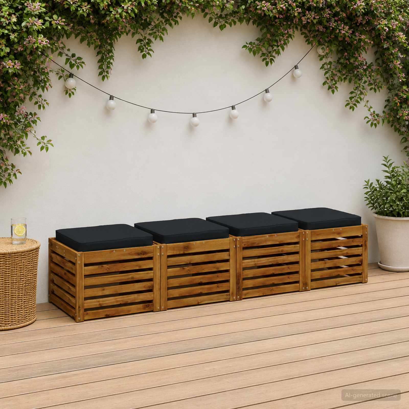 Μαξιλάρια καθιστικού 4 κομματιών VUGHT 4 pcs 100% Πολυεστέρας - Pakobazaar
