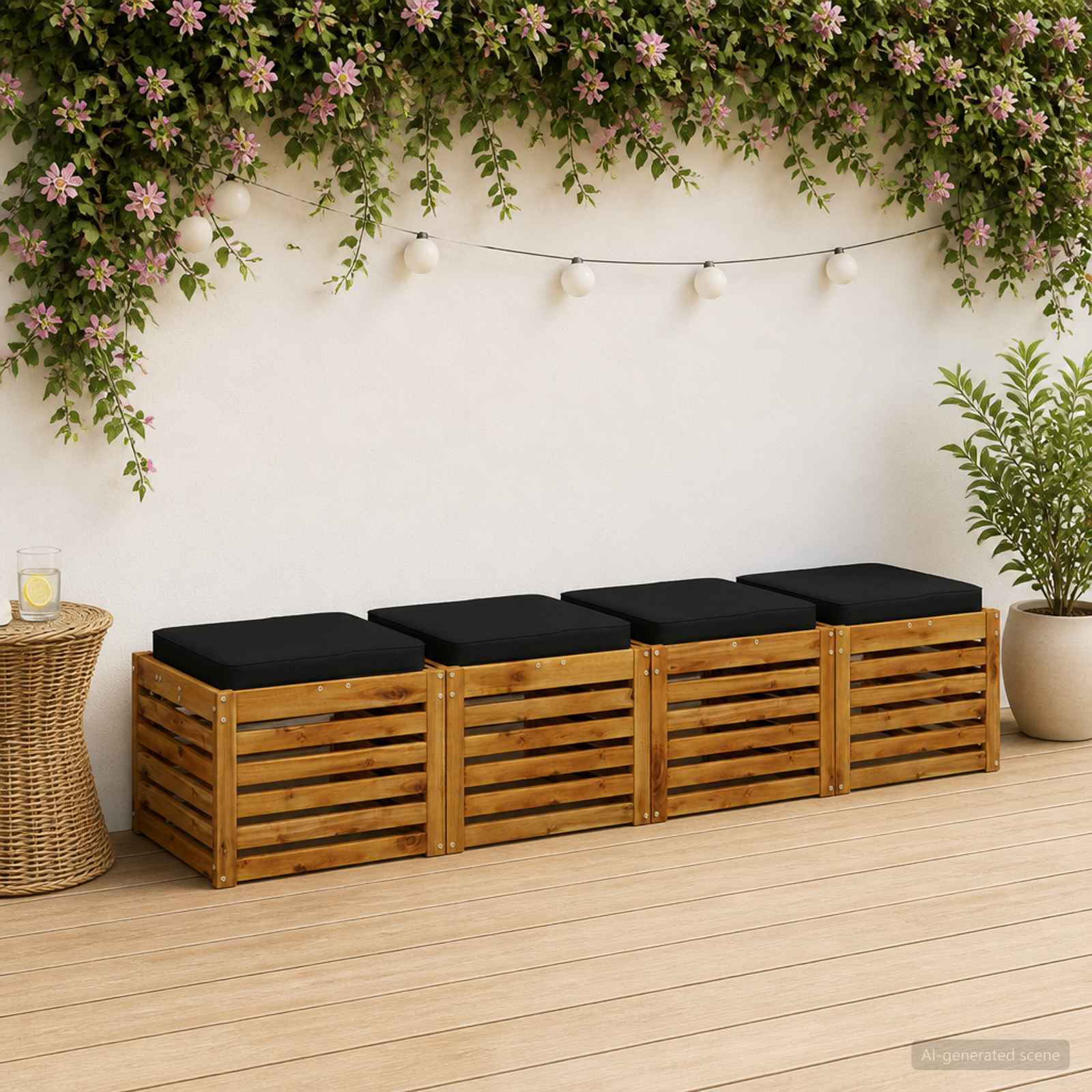 Μαξιλάρια καθιστικού 4 κομματιών VUGHT 4 pcs 100% Πολυεστέρας - Pakobazaar