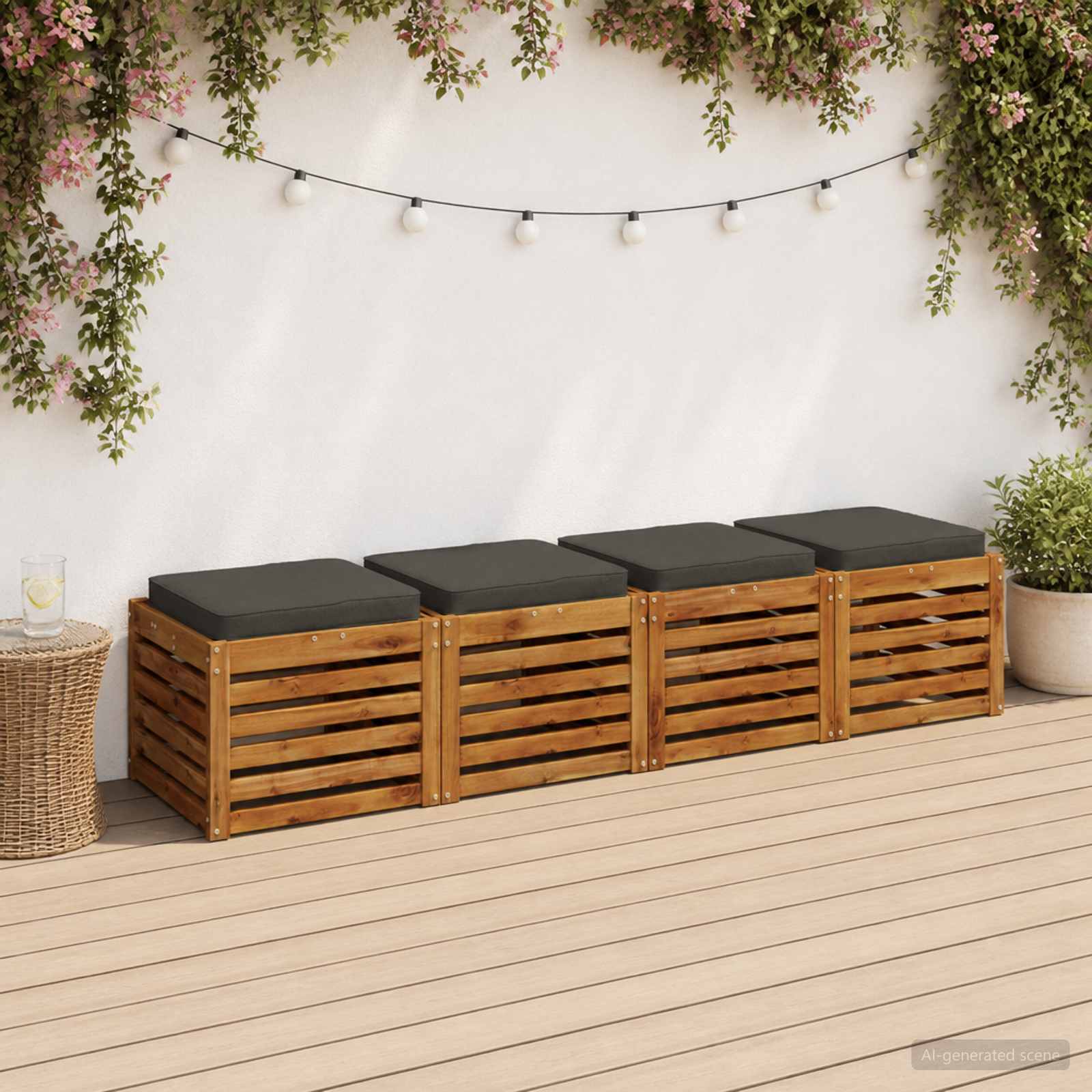 Μαξιλάρια καθιστικού 4 κομματιών VUGHT 4 pcs 100% Πολυεστέρας - Pakobazaar