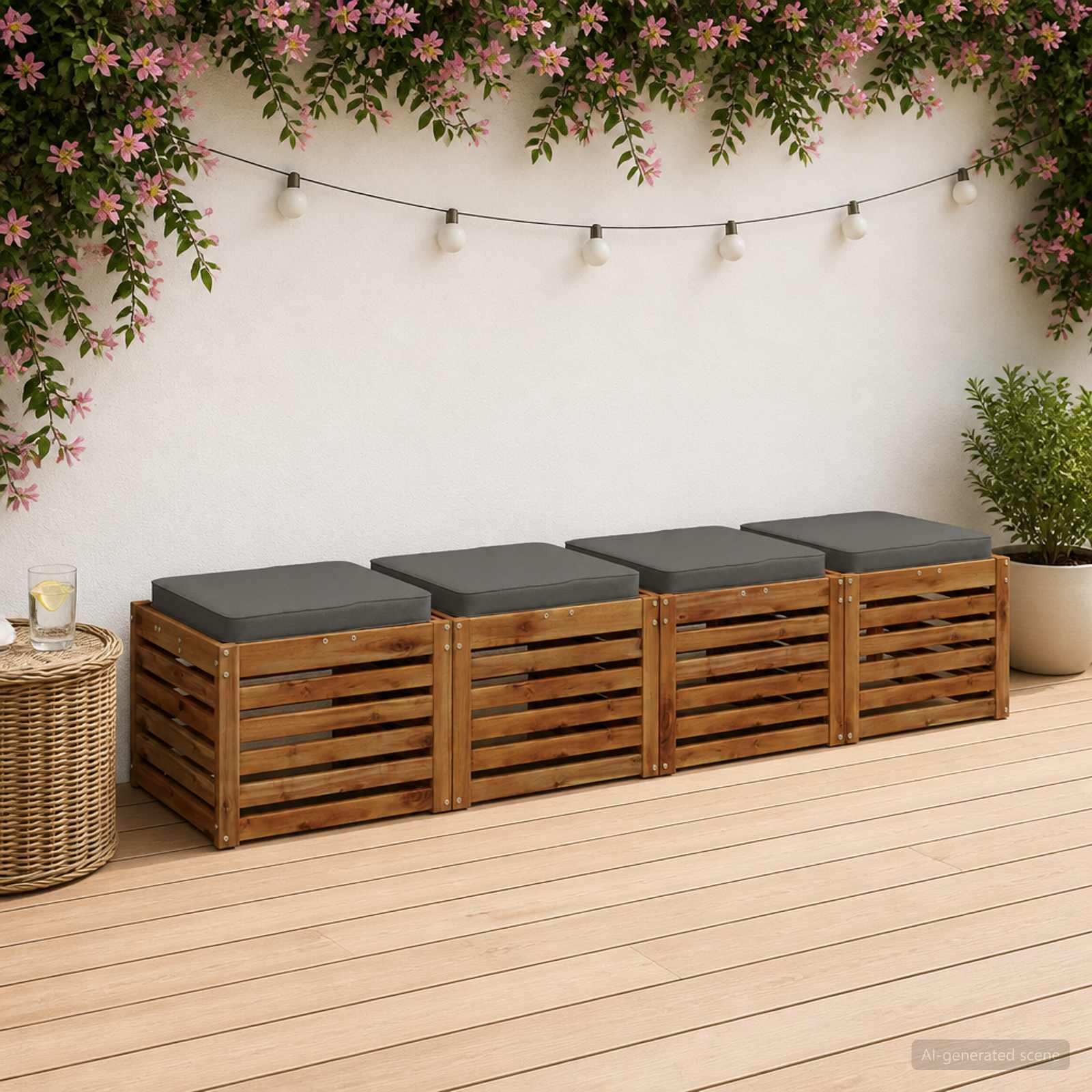 Μαξιλάρια καθιστικού 4 κομματιών VUGHT 4 pcs 100% Πολυεστέρας