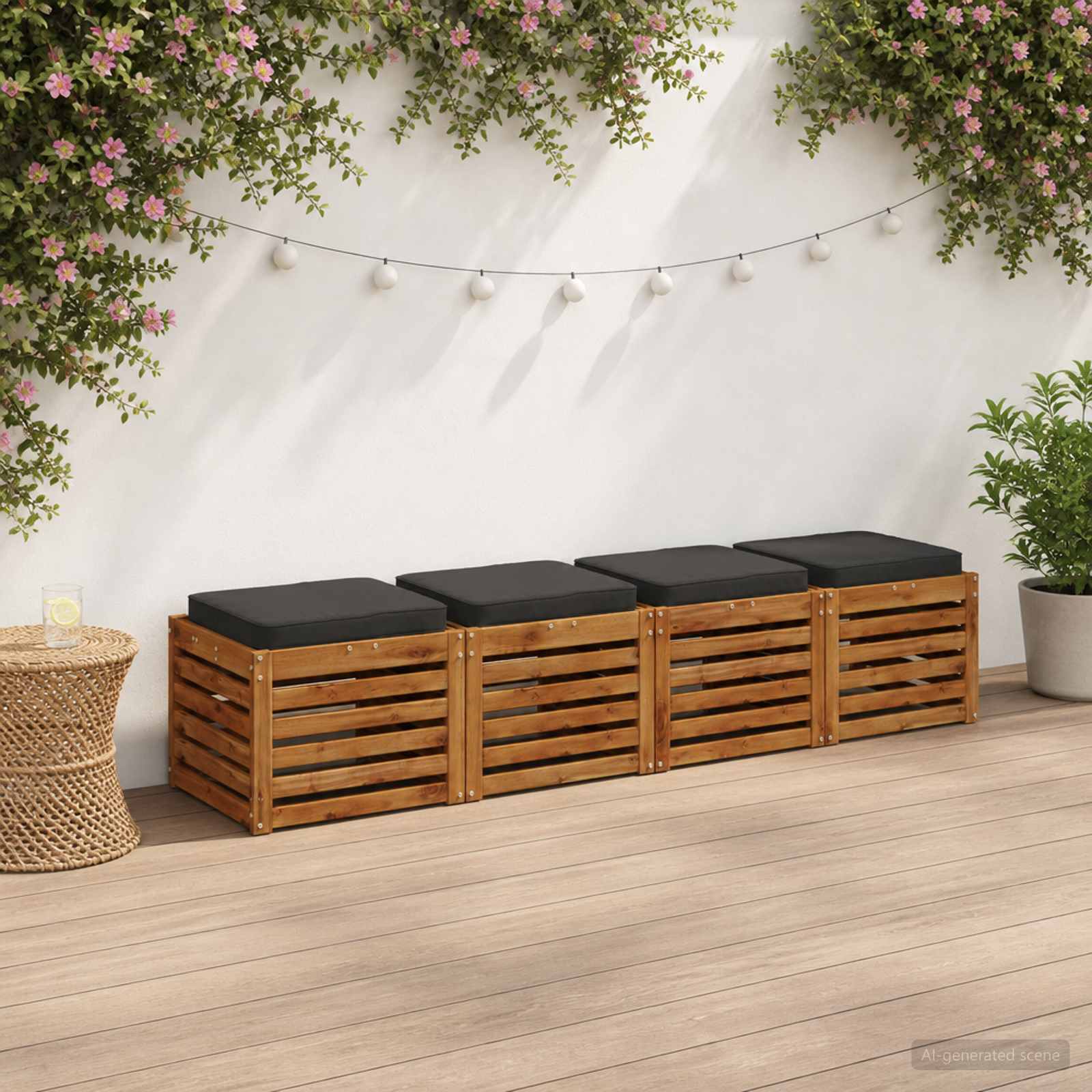 Μαξιλάρια καθιστικού 4 κομματιών VUGHT 4 pcs 100% Πολυεστέρας - Pakobazaar