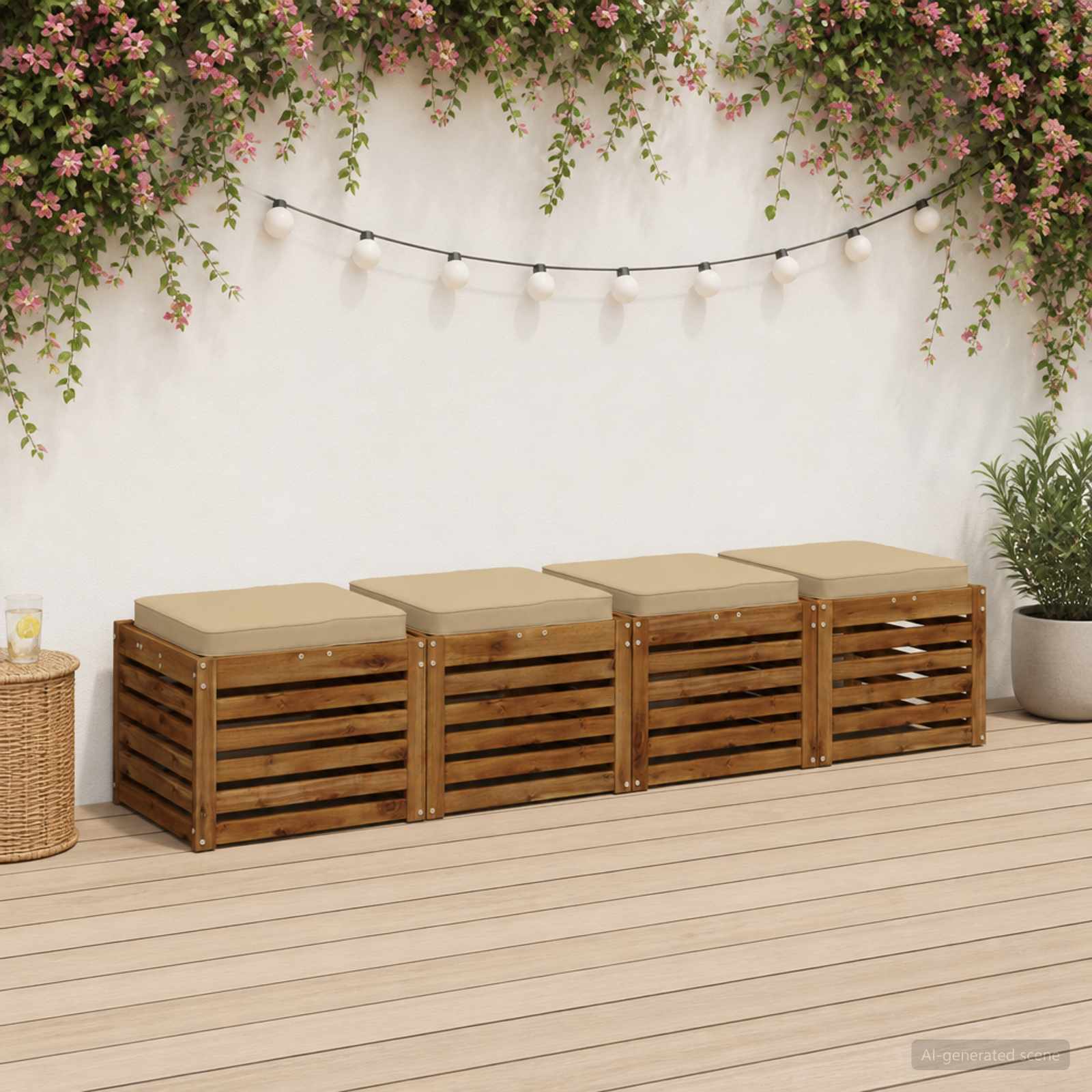 Μαξιλάρια καθιστικού 4 κομματιών VUGHT 4 pcs 100% Πολυεστέρας