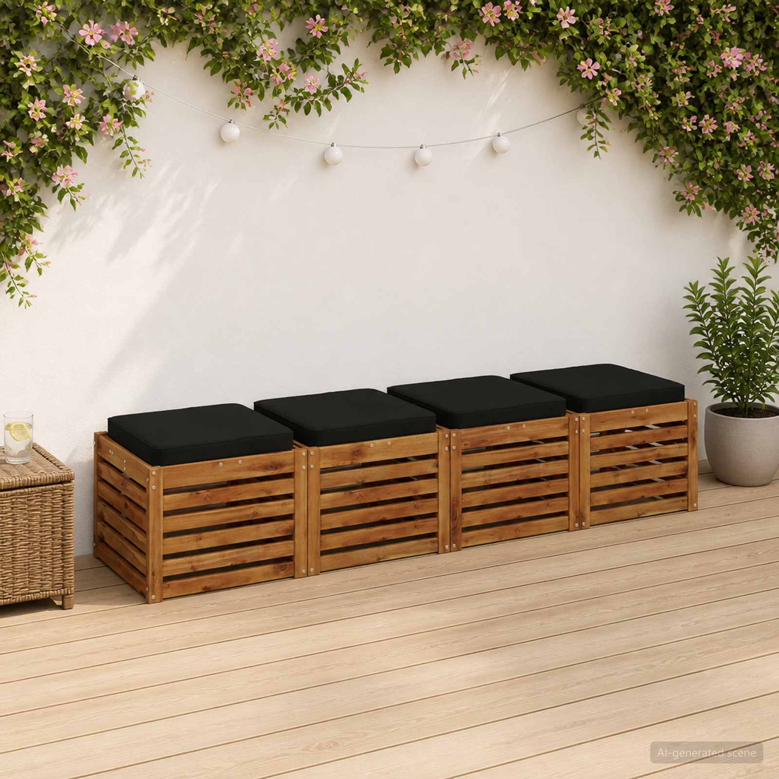Μαξιλάρια καθιστικού 4 κομματιών VUGHT 4 pcs 100% Πολυεστέρας - Pakobazaar