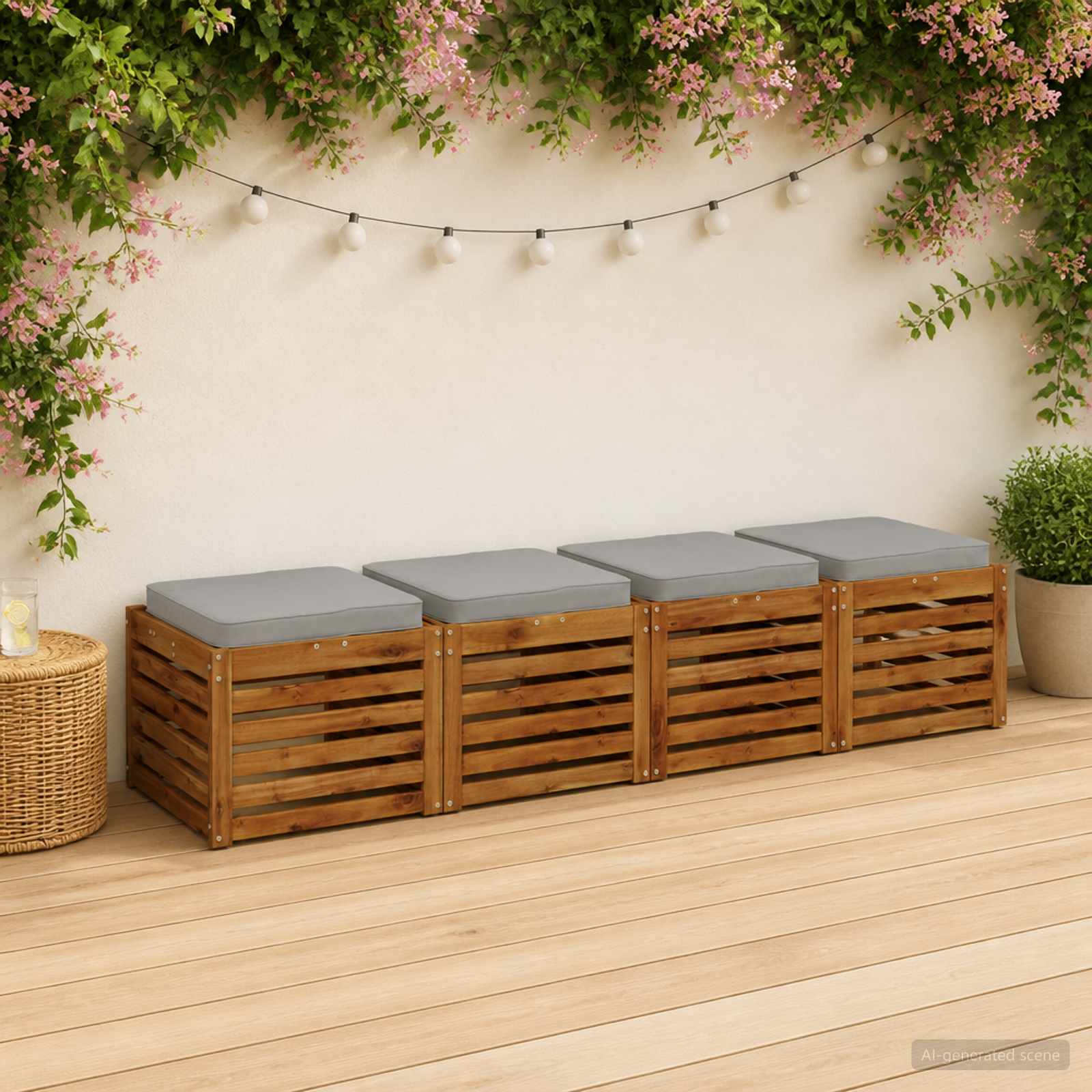 Μαξιλάρια καθιστικού 4 κομματιών VUGHT 4 pcs 100% Πολυεστέρας