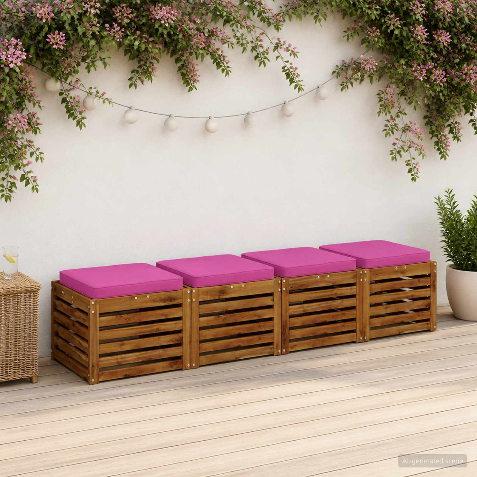 Μαξιλάρια καθιστικού 4 κομματιών VUGHT 4 pcs 100% Πολυεστέρας - Pakobazaar