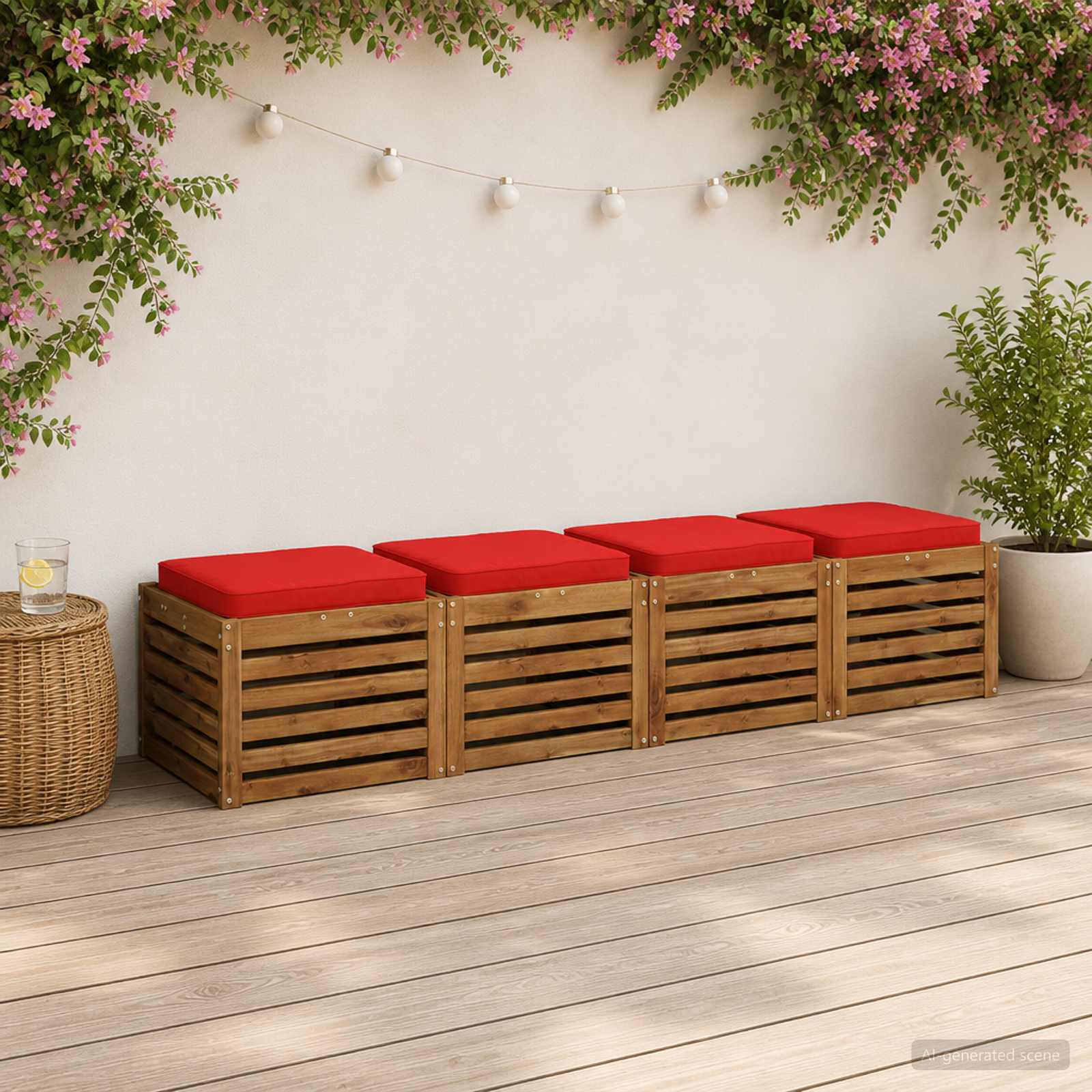 Μαξιλάρια καθιστικού 4 κομματιών VUGHT 4 pcs 100% Πολυεστέρας - Pakobazaar
