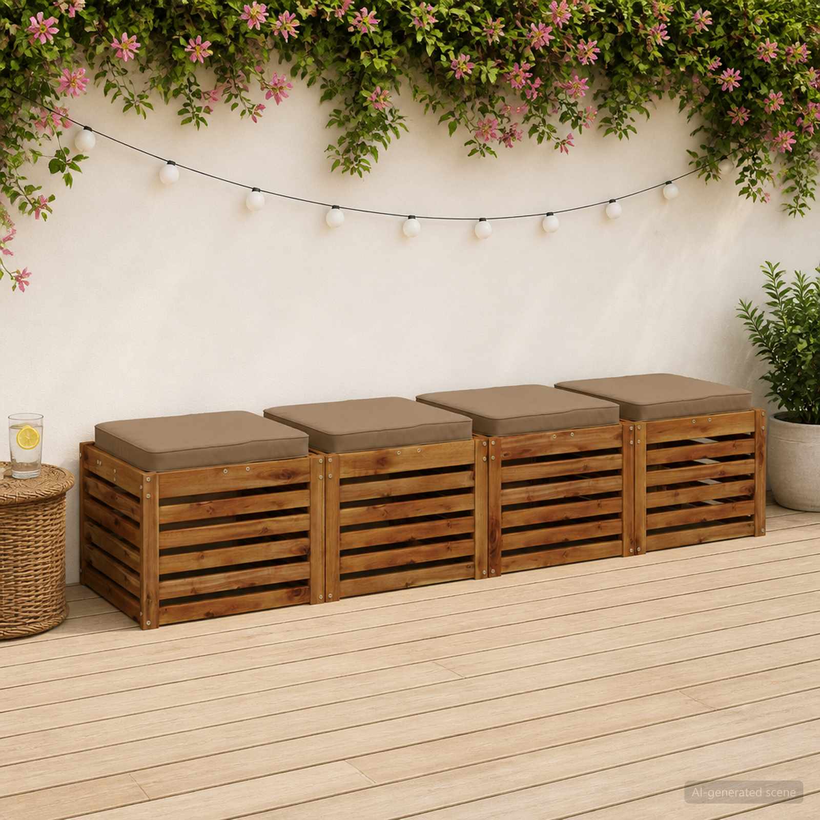 Μαξιλάρια καθιστικού 4 κομματιών VUGHT 4 pcs 100% Πολυεστέρας