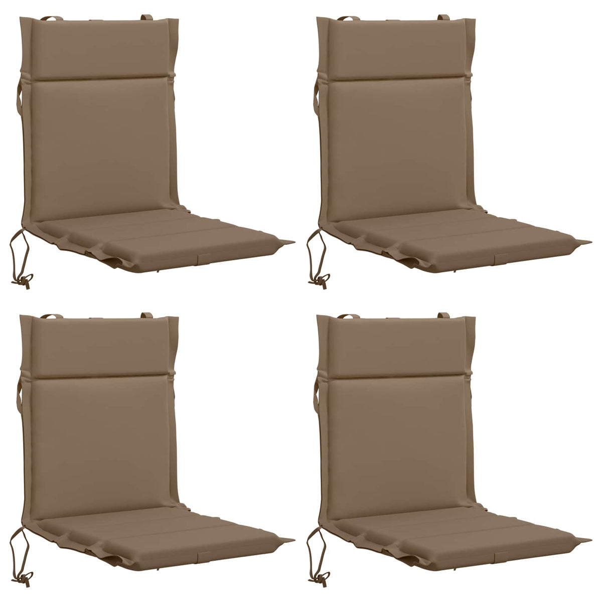 Σέτ Μαξιλαριών Υψηλής Πλάτης 4 Τεμαχίων GEMERT 4 pcs Taupe - Pakobazaar
