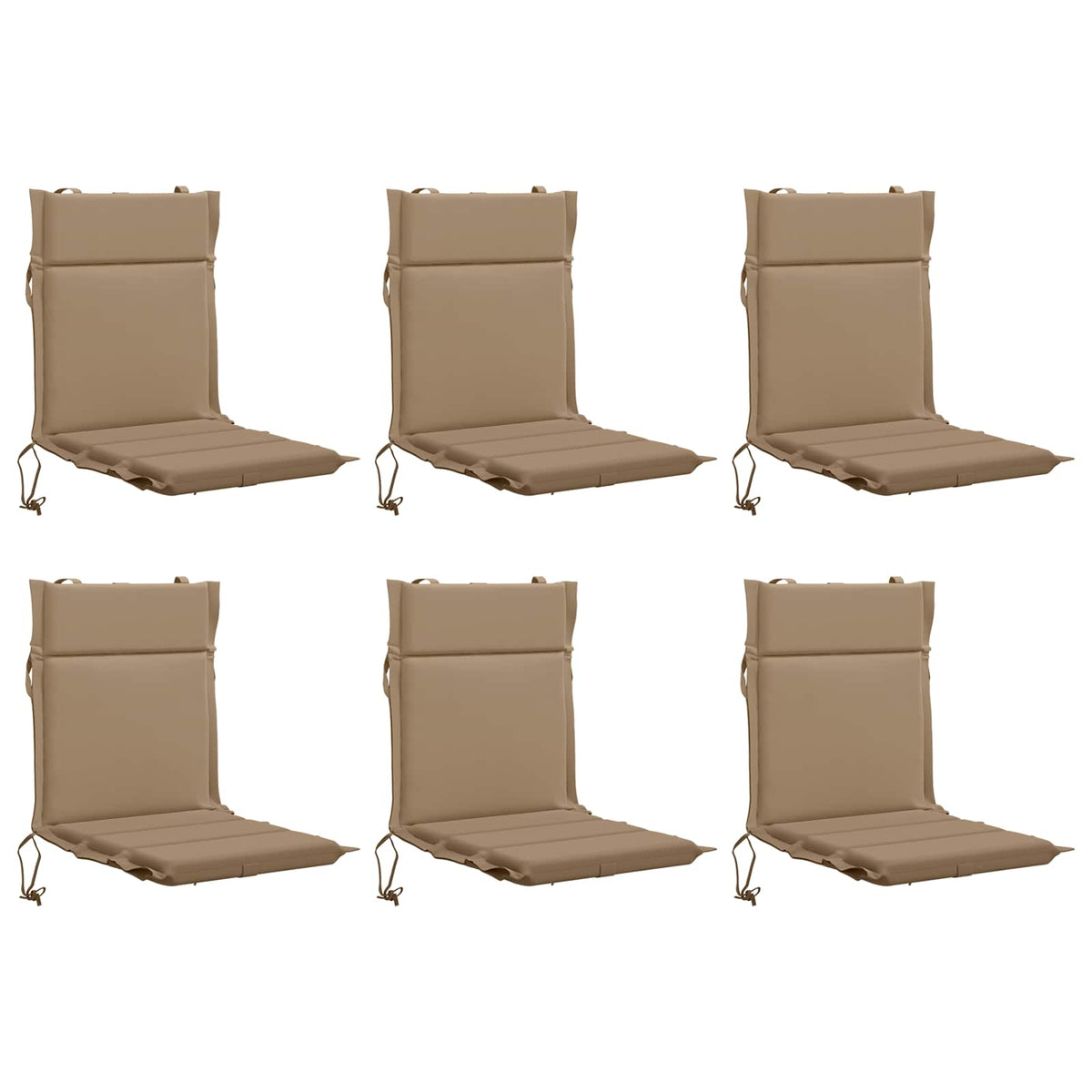 Σέτ Μαξιλαριών Υψηλής Πλάτης 6 Τεμαχίων GEMERT 6 pcs Taupe - Pakobazaar