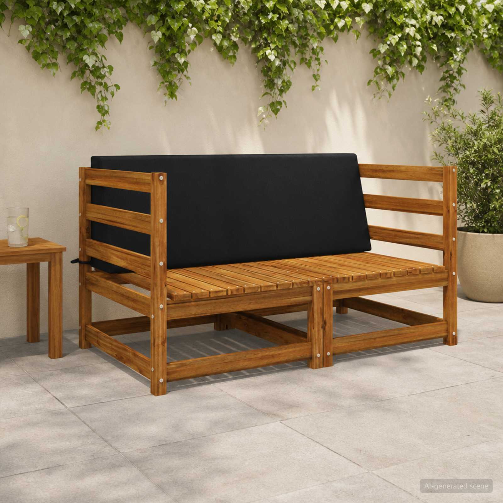 Μαξιλάρι πλάτης SOEST 100% Πολυεστέρας Μαύρο 120 x 20 x 40 εκ.
