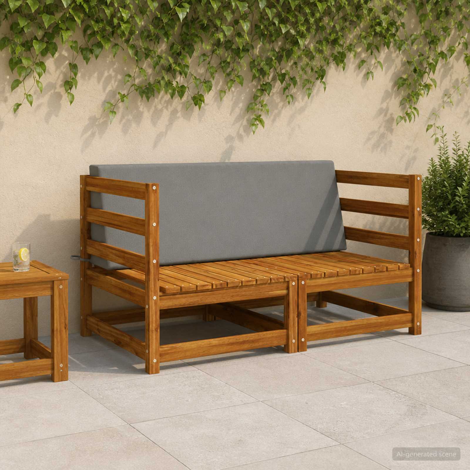 Μαξιλάρι πλάτης SOEST 100% Πολυεστέρας Γκρι 120 x 20 x 40 εκ.
