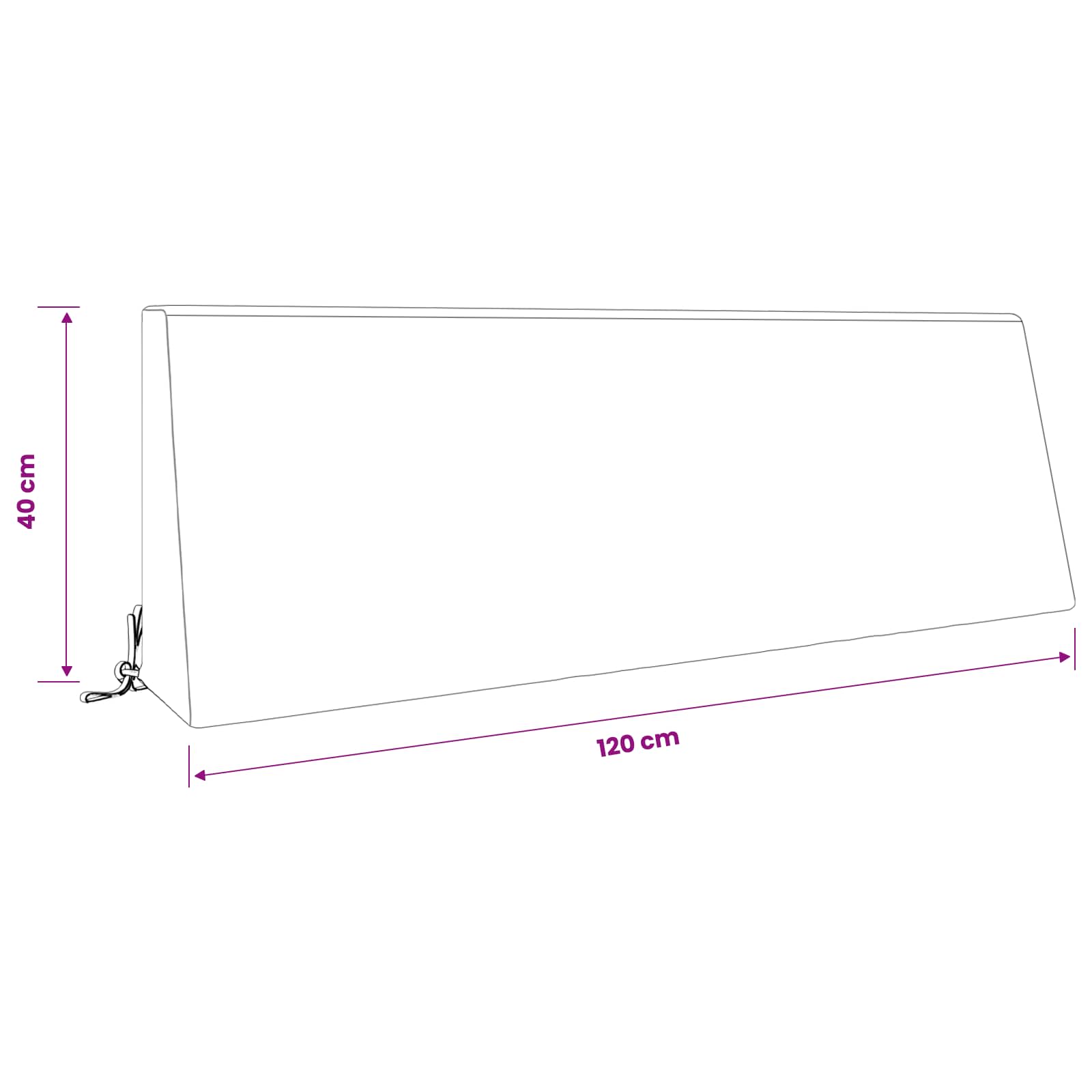 Μαξιλάρι πλάτης SOEST 100% Πολυεστέρας Κρεμ 120 x 20 x 40 εκ. - Pakobazaar