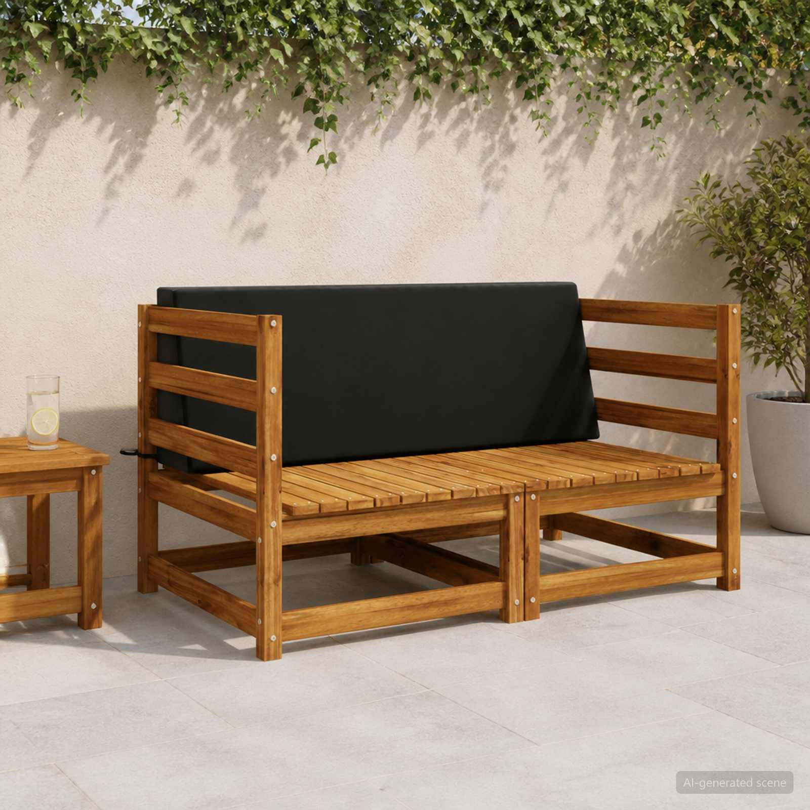 Μαξιλάρι πλάτης SOEST 100% Πολυεστέρας Μαύρο 120 x 20 x 40 εκ.
