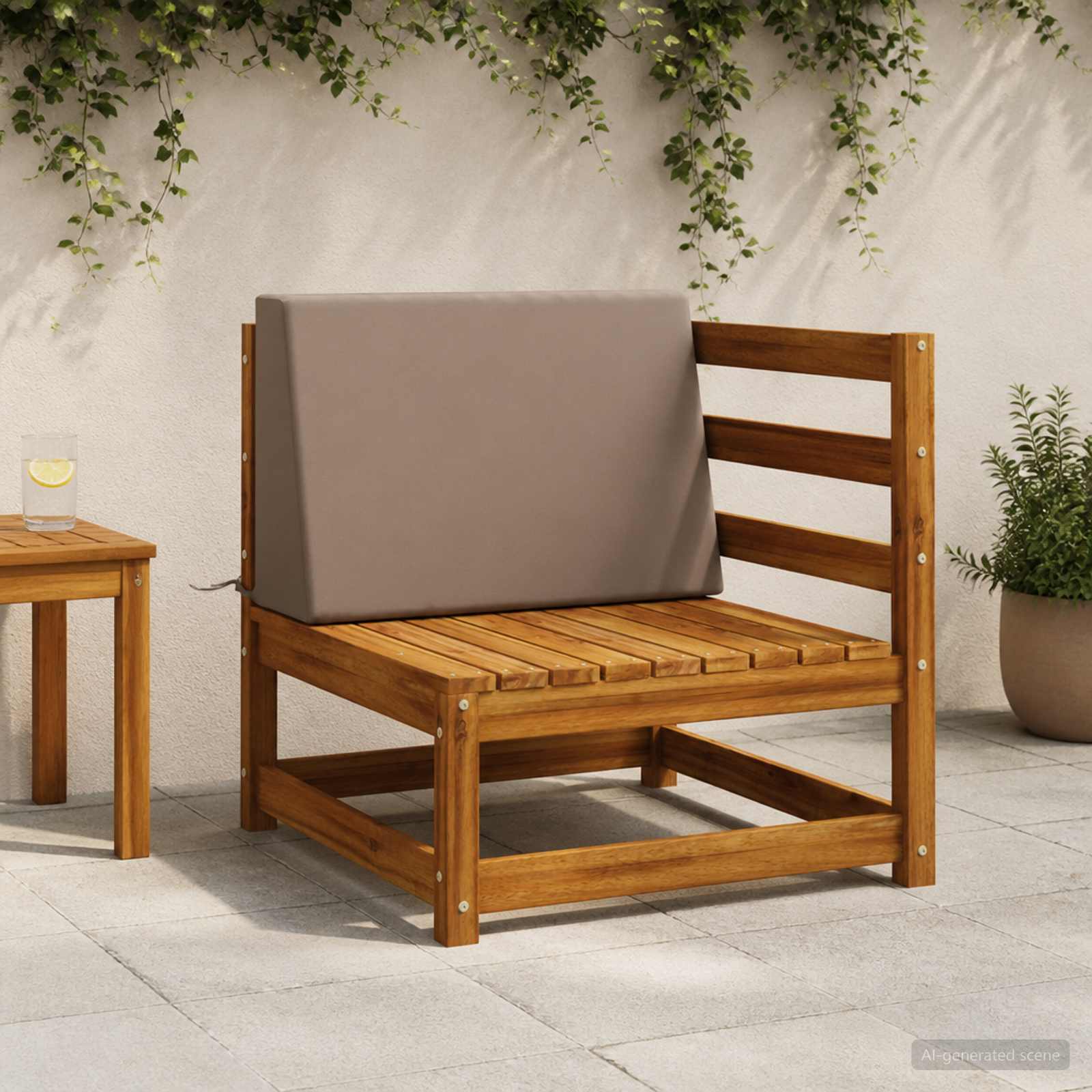 Μαξιλάρι πλάτης SOEST 100% Πολυεστέρας Taupe 60 x 20 x 40 εκ - Pakobazaar