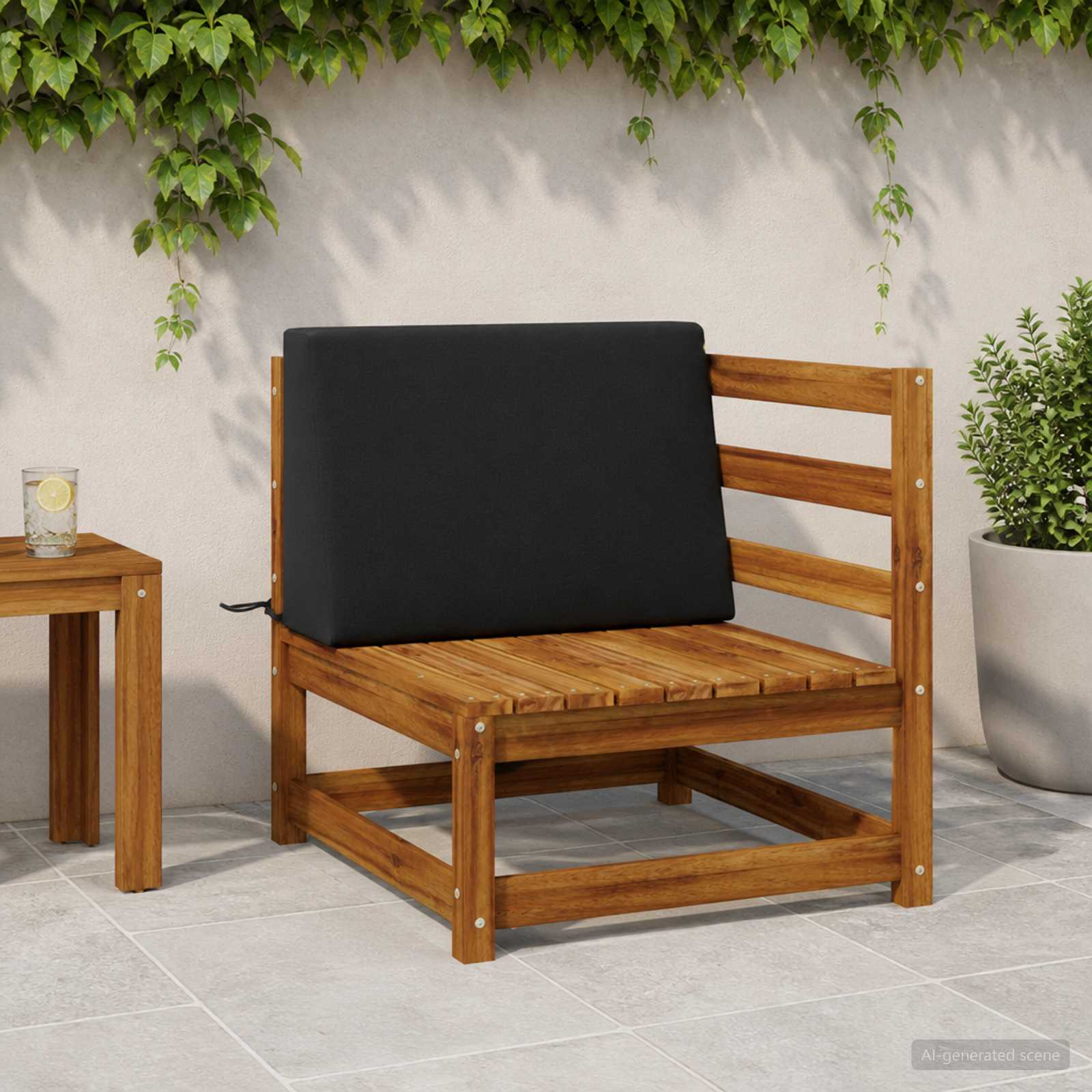 Μαξιλάρι πλάτης SOEST 100% Πολυεστέρας Μαύρο 60 x 20 x 40 εκ - Pakobazaar