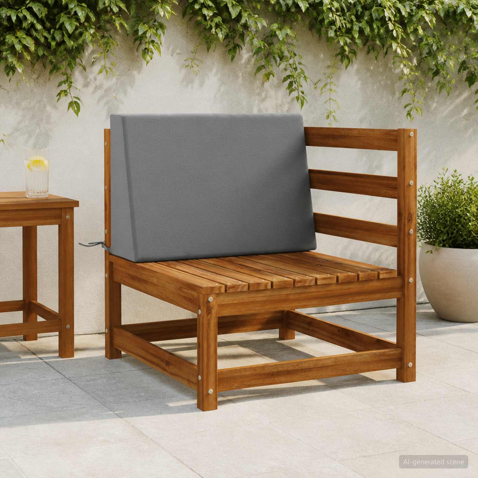 Μαξιλάρι πλάτης SOEST 100% Πολυεστέρας Γκρι 60 x 20 x 40 εκ