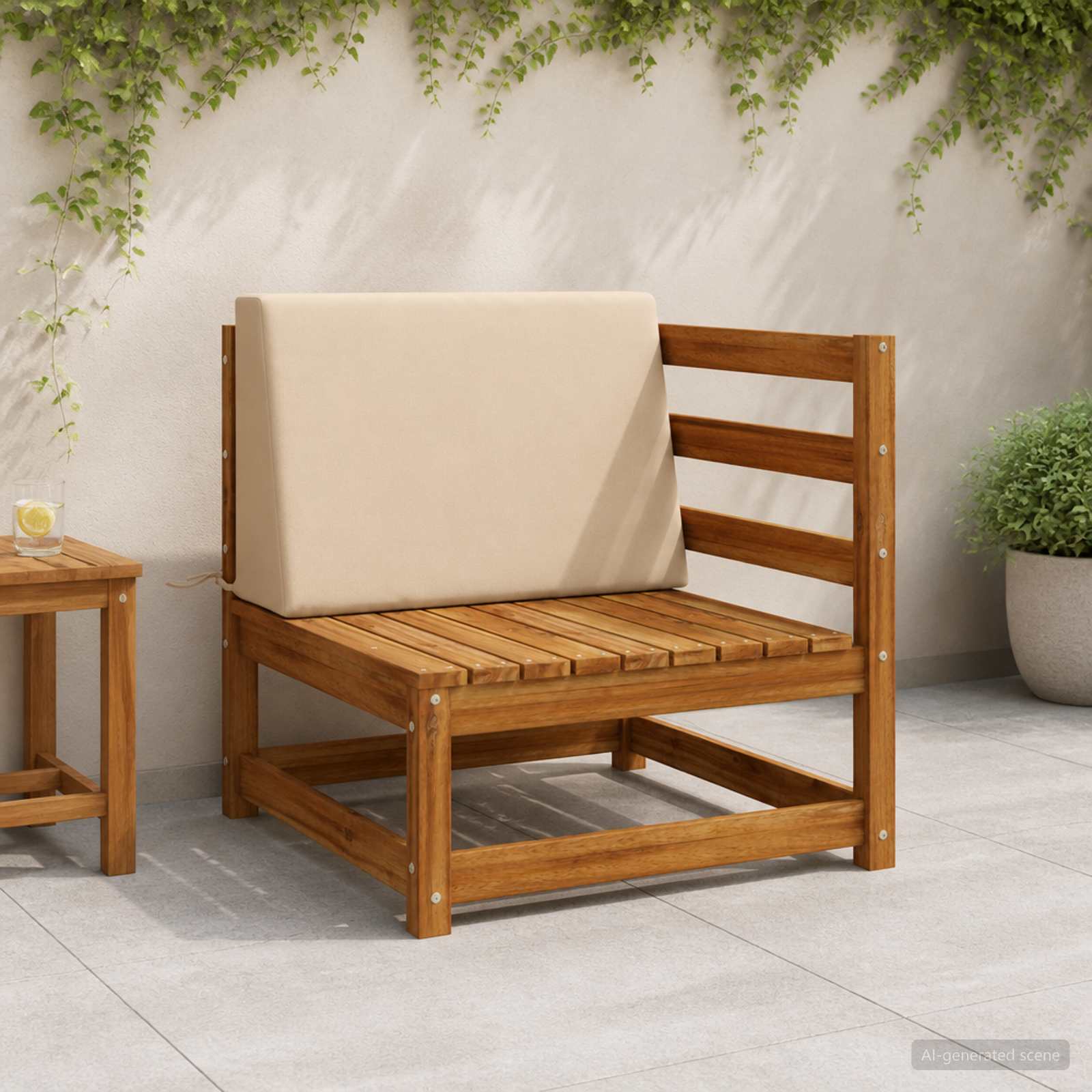 Μαξιλάρι πλάτης SOEST 100% Πολυεστέρας Κρεμ 60 x 20 x 40 εκ - Pakobazaar