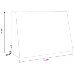 Μαξιλάρι πλάτης SOEST 100% Πολυεστέρας Κρεμ 60 x 20 x 40 εκ
