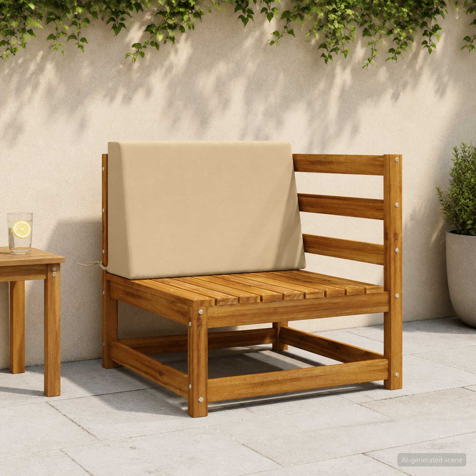 Μαξιλάρι πλάτης SOEST 100% Πολυεστέρας Μπεζ 60 x 20 x 40 εκ - Pakobazaar