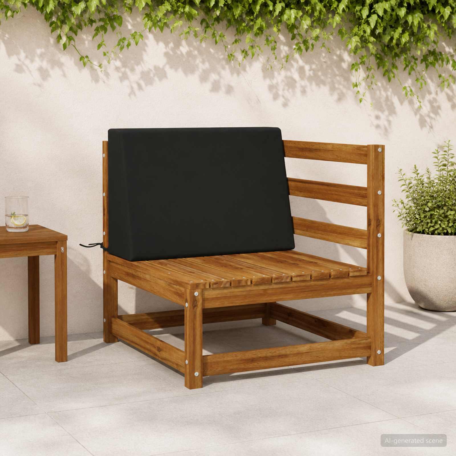 Μαξιλάρι πλάτης SOEST 100% Πολυεστέρας Μαύρο 60 x 20 x 40 εκ - Pakobazaar