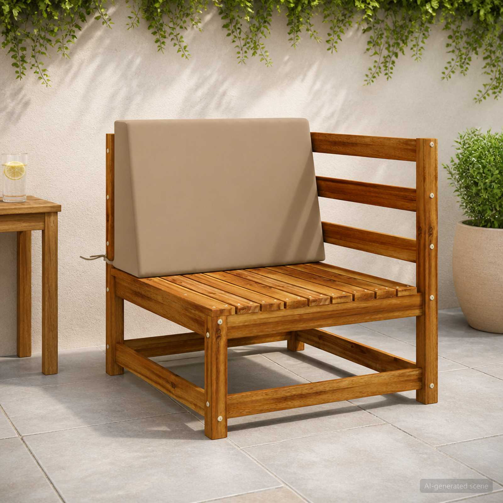 Μαξιλάρι πλάτης SOEST 100% Πολυεστέρας Taupe 60 x 20 x 40 εκ - Pakobazaar