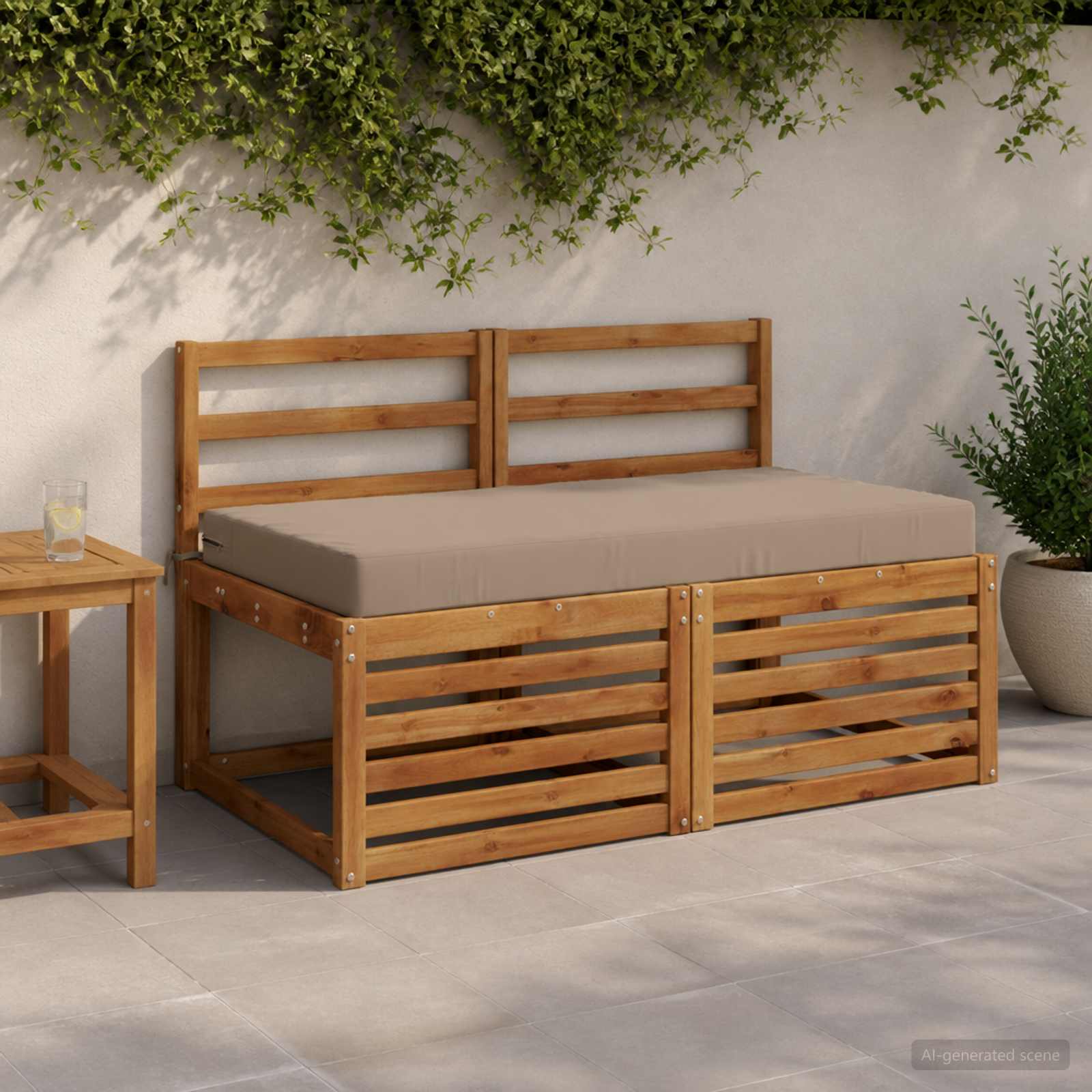Μαξιλάρια Καθίσματος SOEST 100% Πολυεστέρας Taupe - Pakobazaar