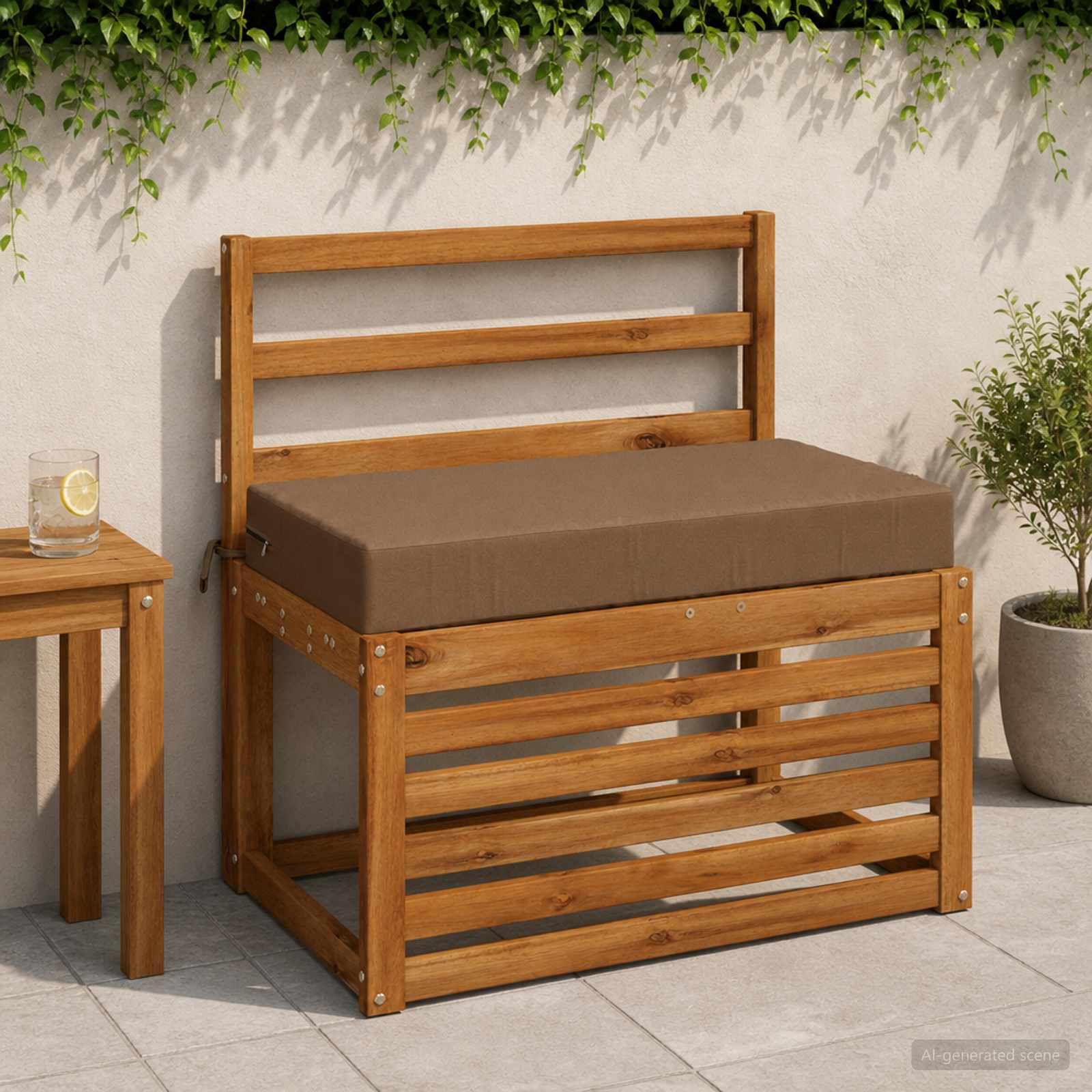 Μαξιλάρια Καθίσματος SOEST 100% Πολυεστέρας Taupe - Pakobazaar