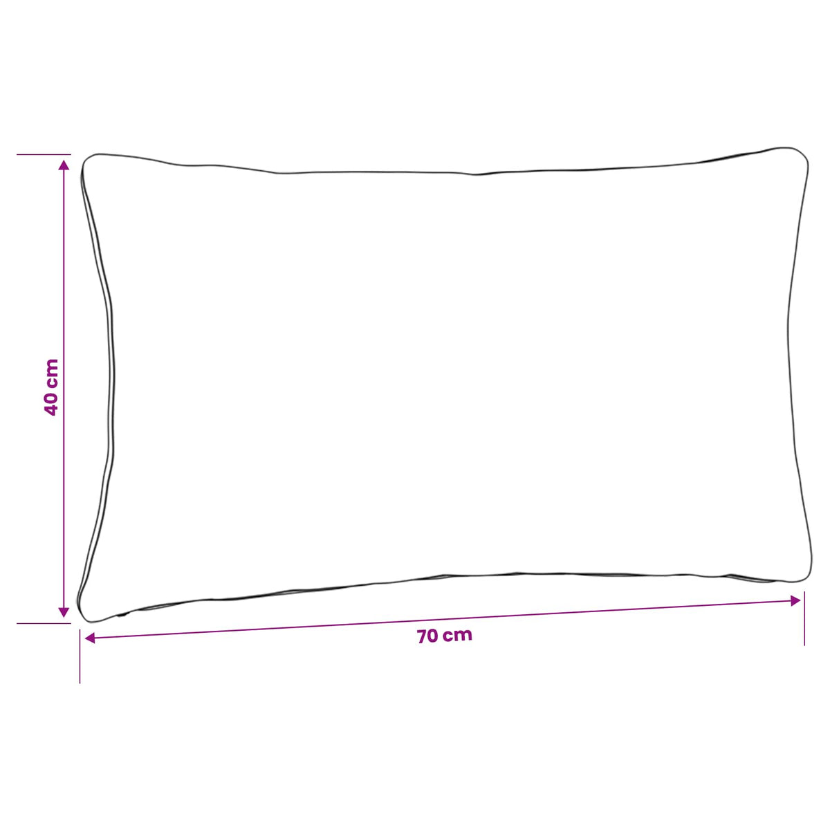 Μαξιλάρι πλάτης PUTTEN 100% Πολυεστέρας Άμμος 70 x 40 x 15 εκ.