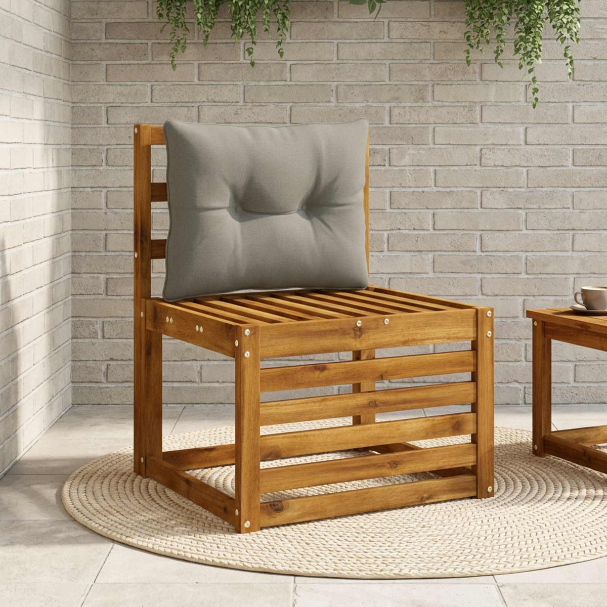 Μαξιλάρι πλάτης PUTTEN 100% Πολυεστέρας Γκρι 60 x 40 x 10 cm