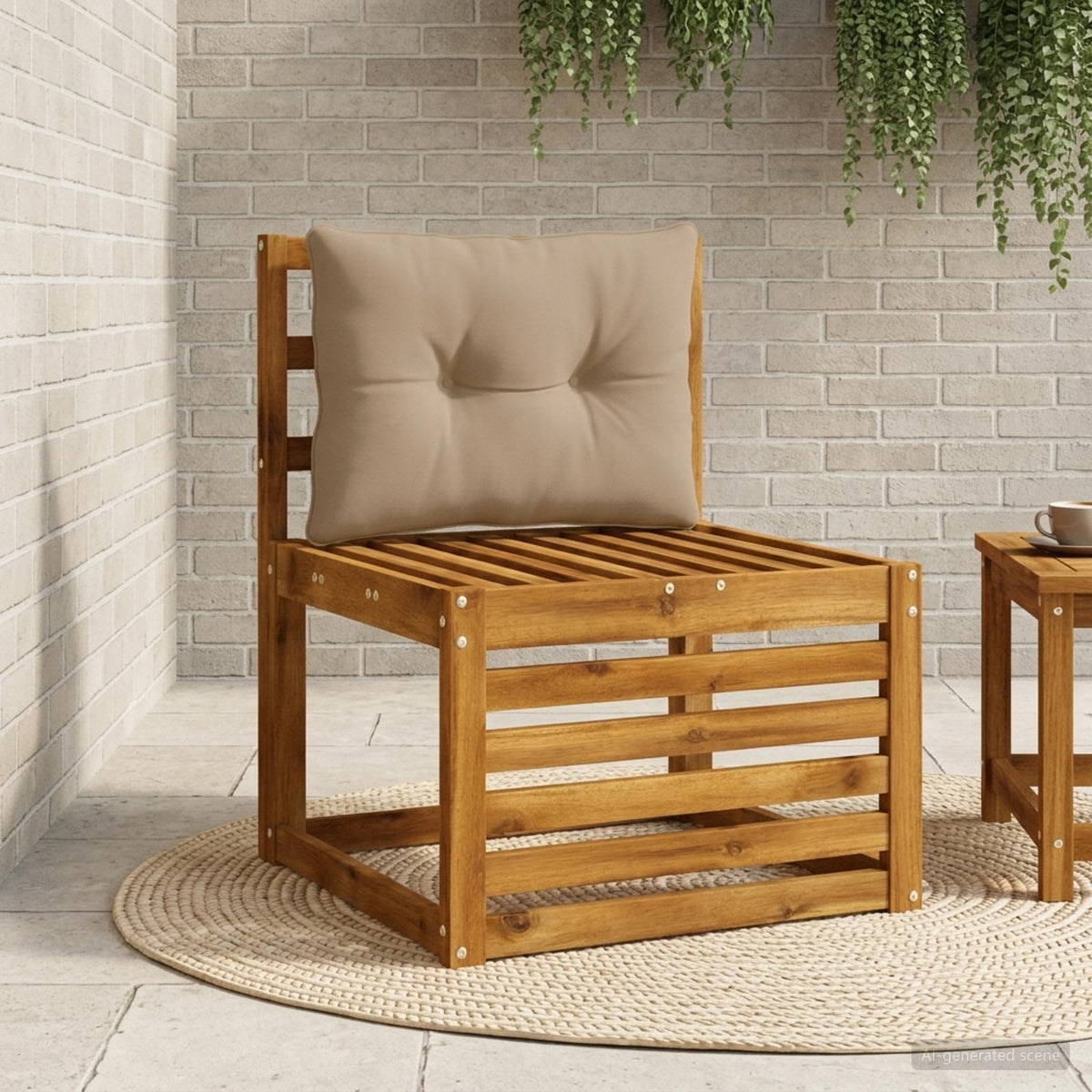 Μαξιλάρι πλάτης PUTTEN 100% Πολυεστέρας Taupe 50 x 40 x 10 cm