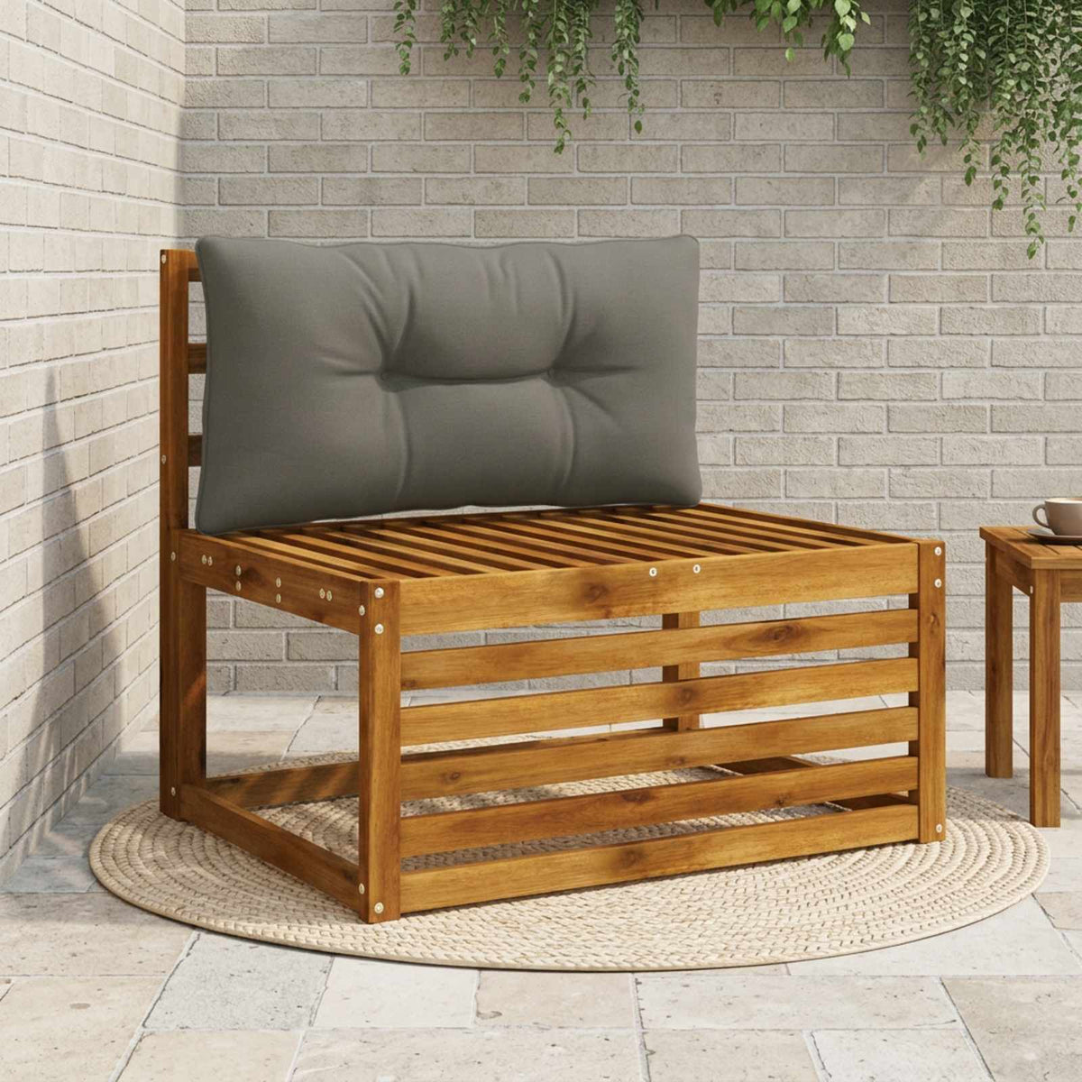 Μαξιλάρι πλάτης PUTTEN 100% Πολυεστέρας Γκρι 80 x 40 x 10 cm