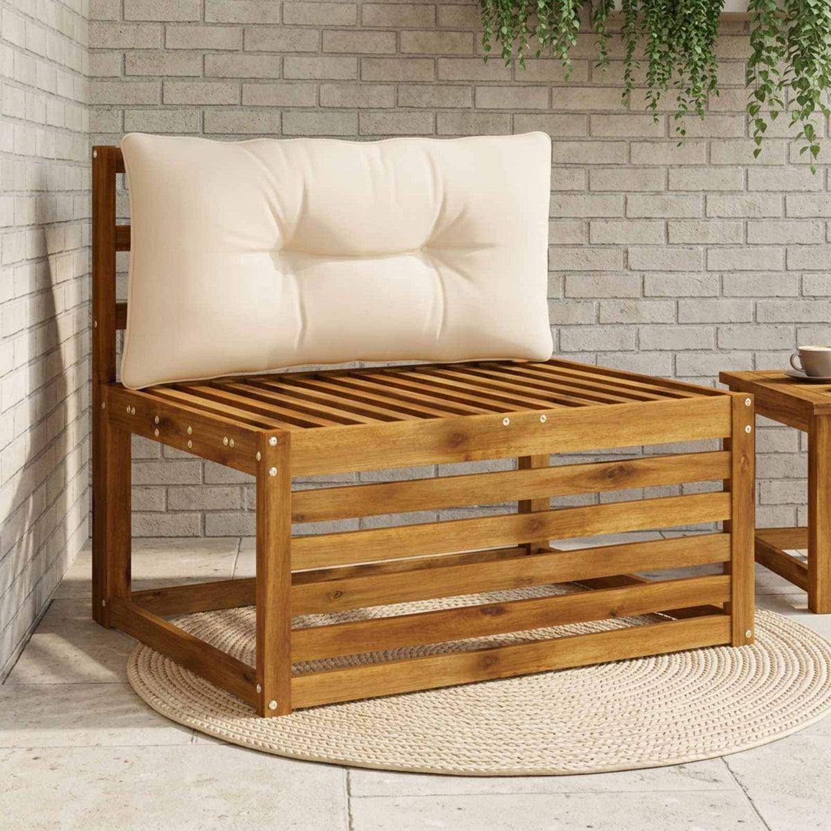 Μαξιλάρι πλάτης PUTTEN 100% Πολυεστέρας Κρεμ 80 x 40 x 10 cm