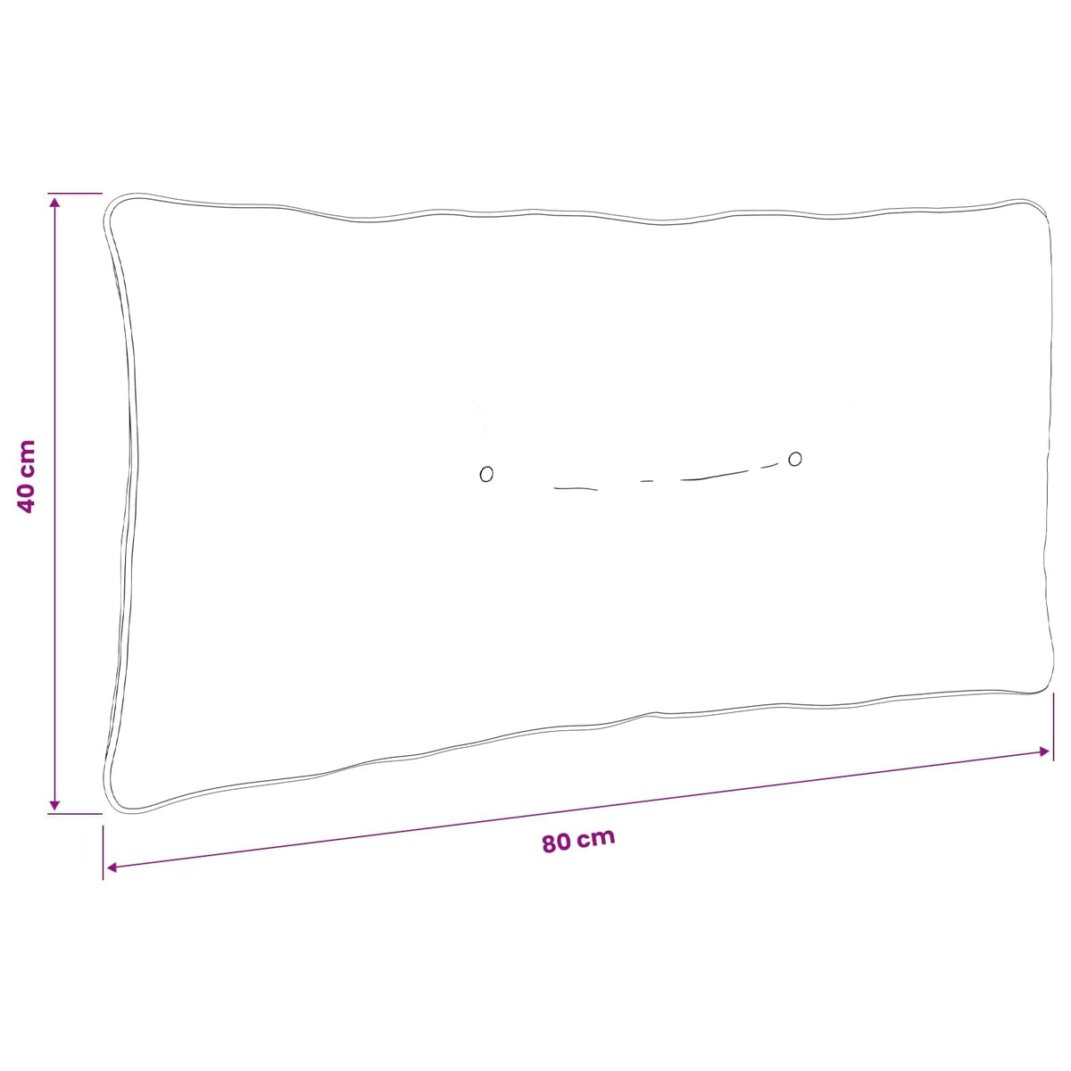 Μαξιλάρι πλάτης PUTTEN 100% Πολυεστέρας Κρεμ 80 x 40 x 10 cm