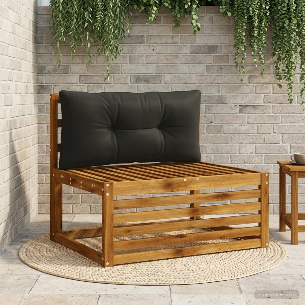 Μαξιλάρι πλάτης PUTTEN 100% Πολυεστέρας Μαύρο 80 x 40 x 10 cm