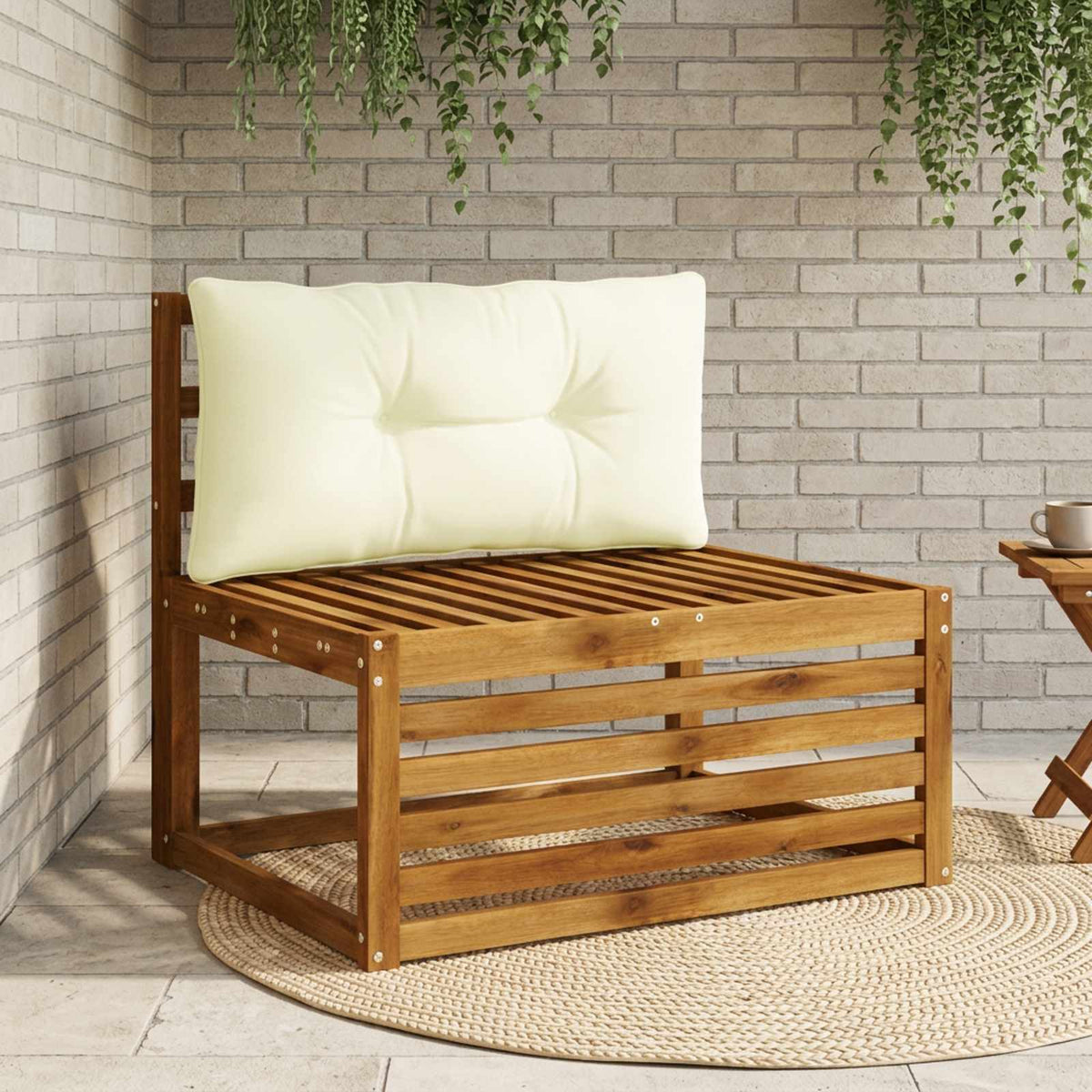 Μαξιλάρι πλάτης PUTTEN 100% Πολυεστέρας Κρεμ 80 x 40 x 10 cm