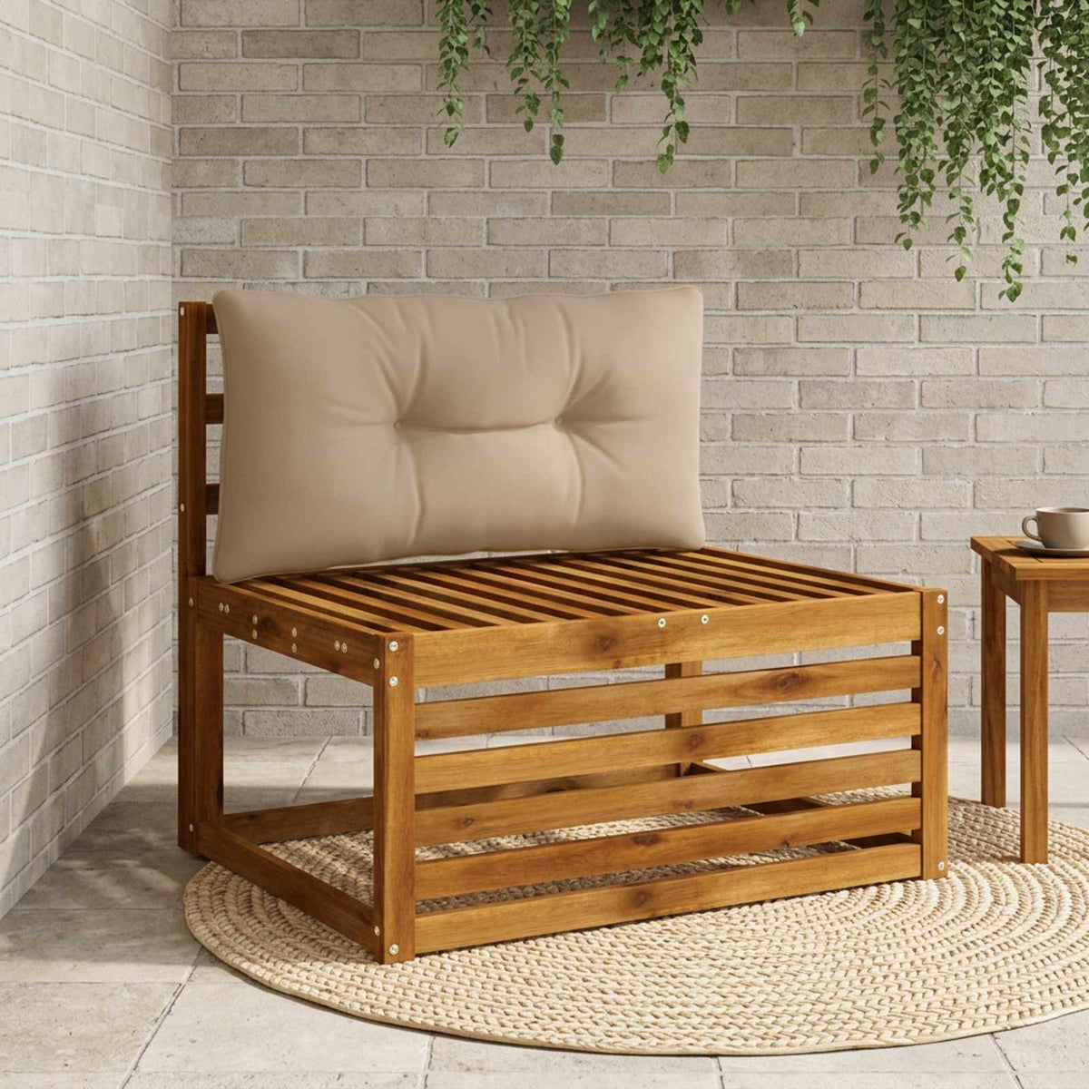 Μαξιλάρι πλάτης PUTTEN 100% Πολυεστέρας Taupe 80 x 40 x 10 cm