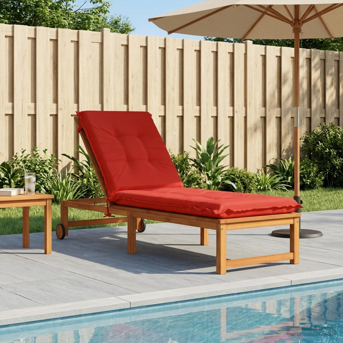 Μαξιλάρι Ξαπλώστρας GEMERT 100% Πολυεστέρας Κόκκινο