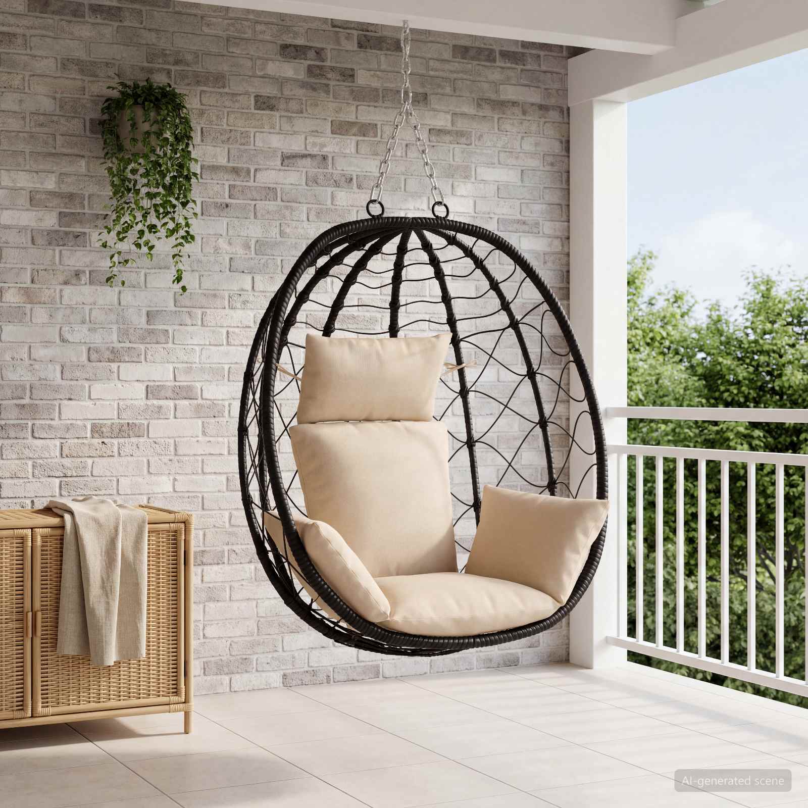 Κάθισμα Adirondack PUTTEN 100% Πολυεστέρας Κρεμ