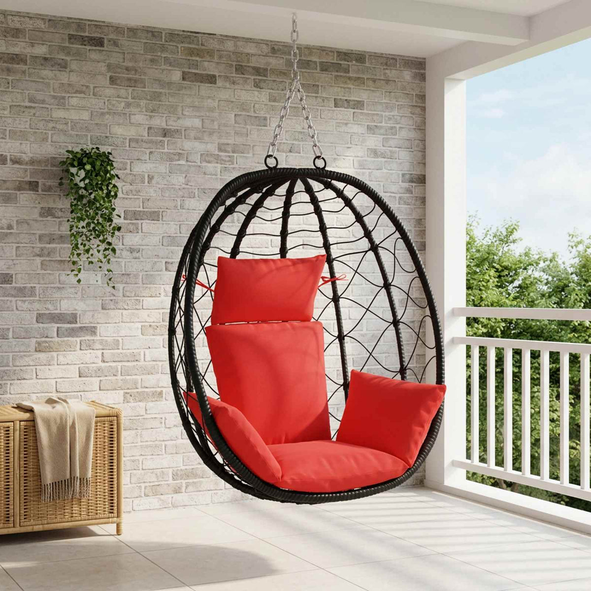 Κάθισμα Adirondack PUTTEN 100% Πολυεστέρας Κόκκινο