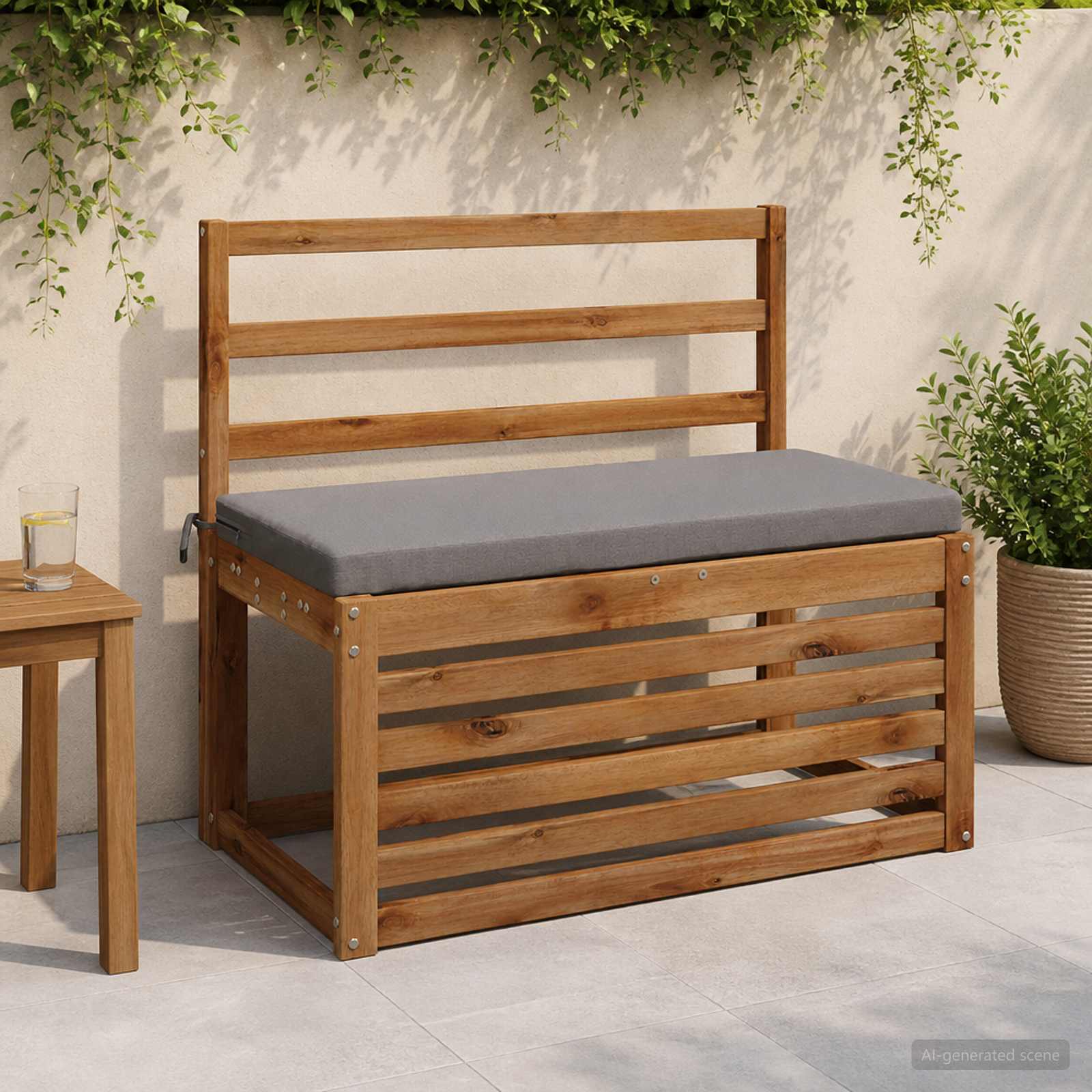 Μαξιλάρι πάγκου SOEST 100% Πολυεστέρας Γκρι 60 x 40 x 5 εκ