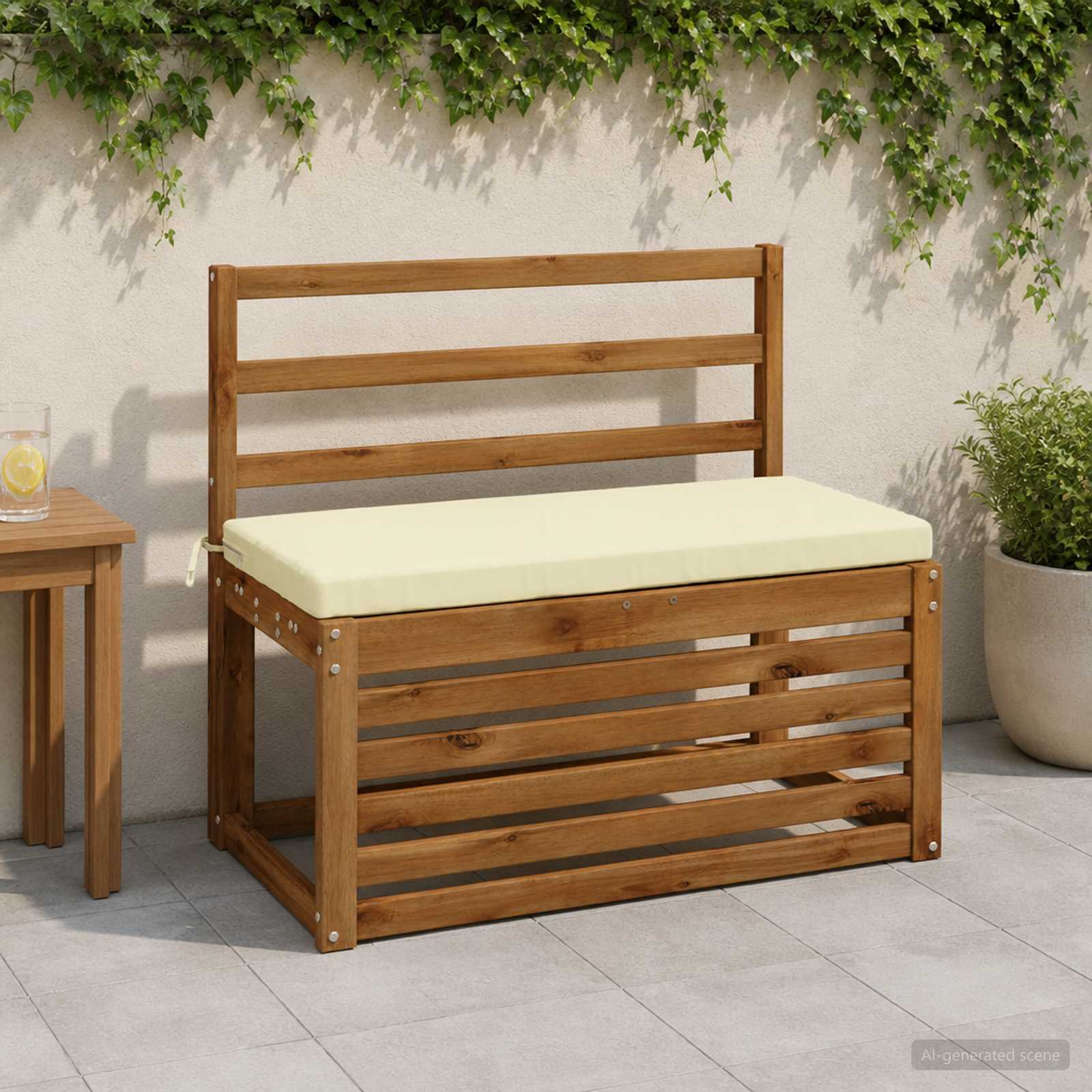 Μαξιλάρι πάγκου SOEST 100% Πολυεστέρας Κρεμ 60 x 40 x 5 εκ - Pakobazaar