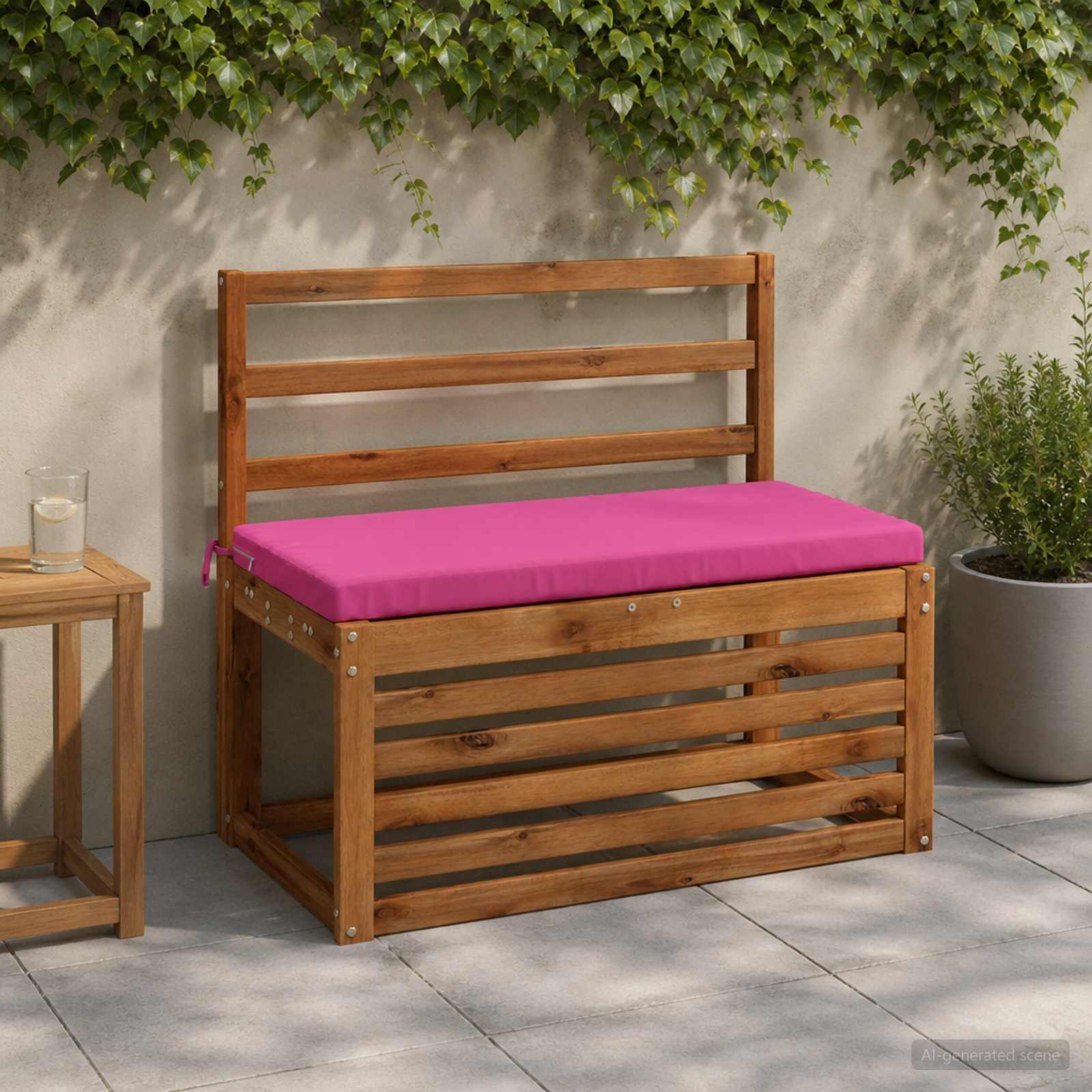 Μαξιλάρι πάγκου SOEST 100% Πολυεστέρας Ροζ 60 x 40 x 5 εκ - Pakobazaar