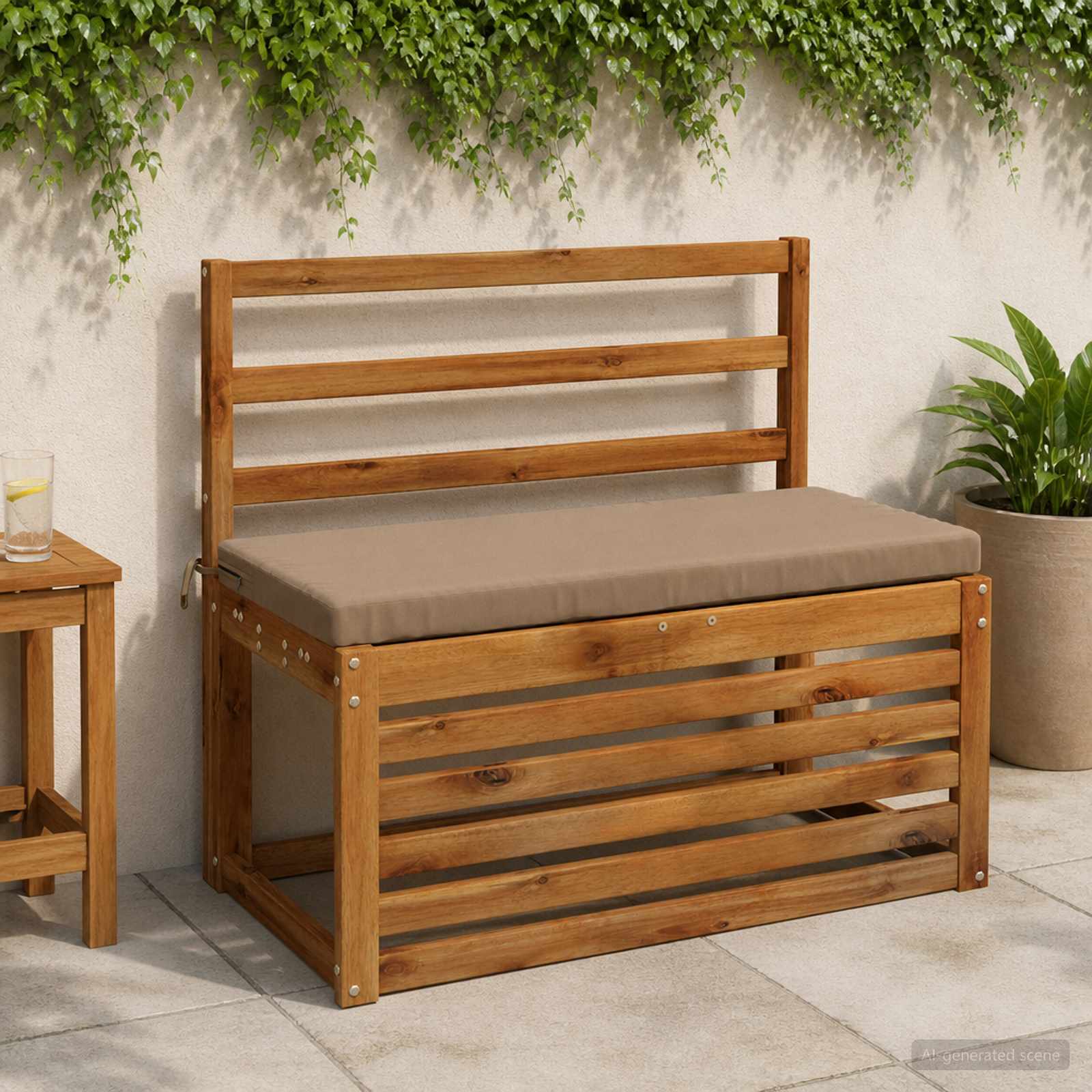 Μαξιλάρι πάγκου SOEST 100% Πολυεστέρας Taupe 60 x 40 x 5 εκ - Pakobazaar