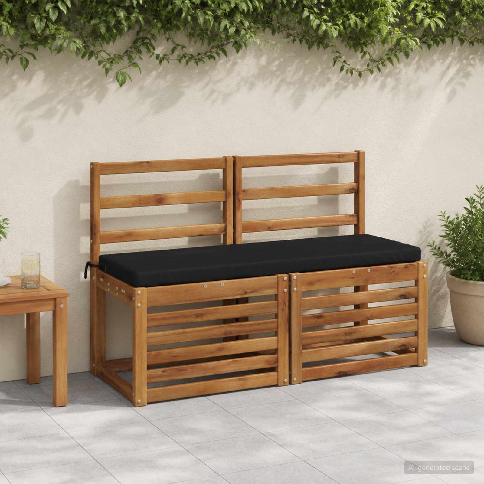 Μαξιλάρι πάγκου SOEST 100% Πολυεστέρας Μαύρο 120 x 40 x 5 εκ.